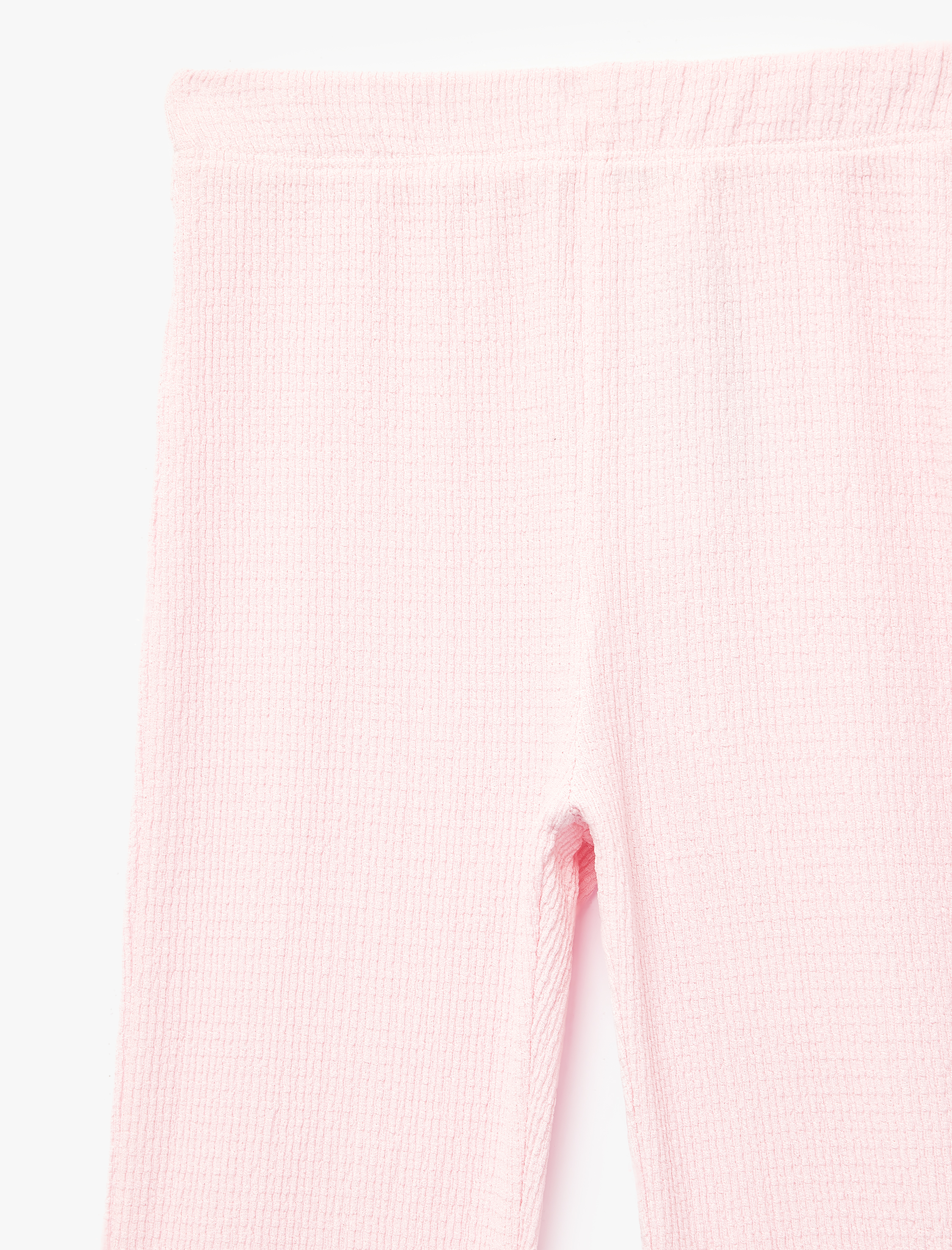  Kız Çocuk Bürümcük Kumaş Beli Lastikli İspanyol Paça Pantolon