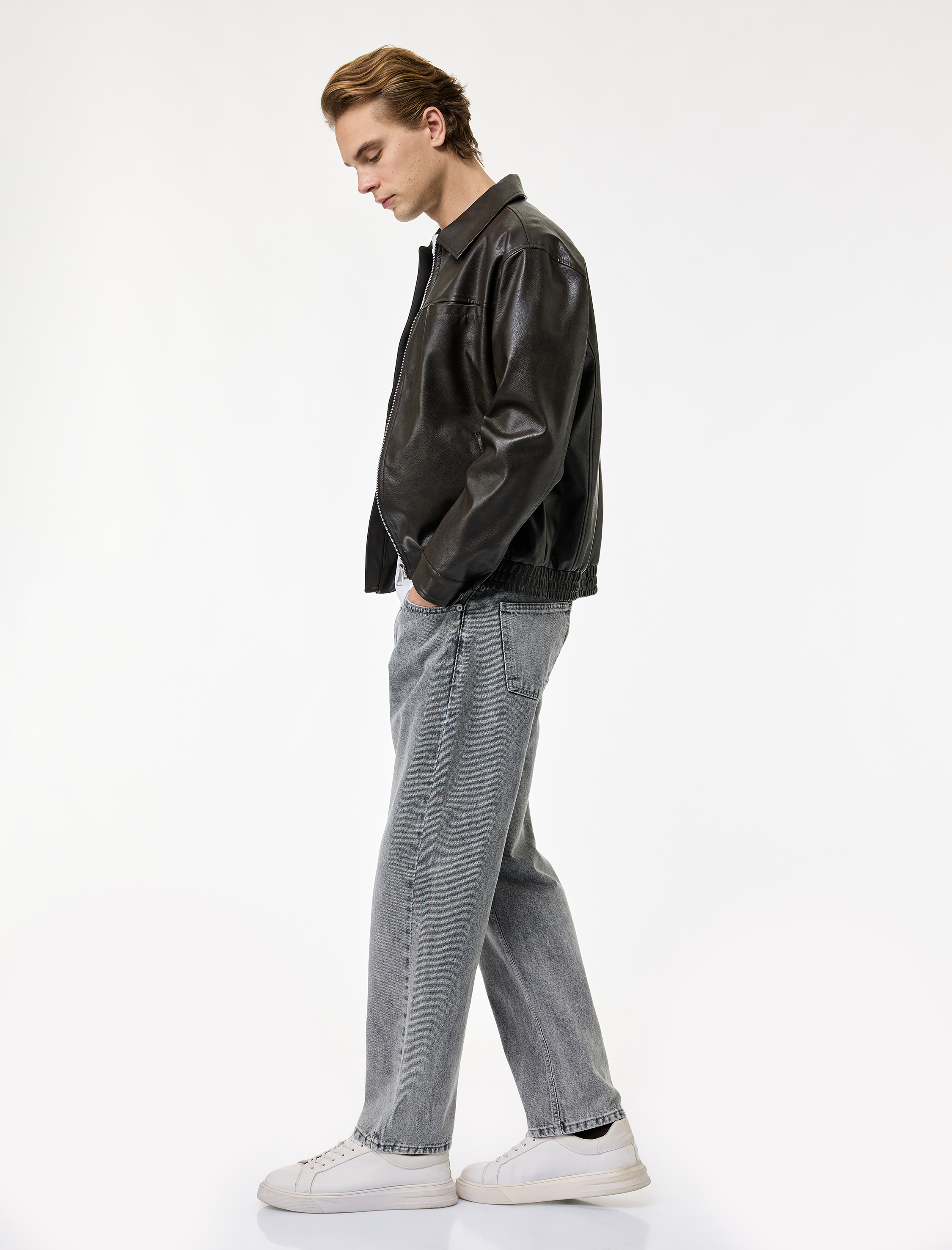   Pamuklu Bol Normal Bel Baggy Jean Pantolon