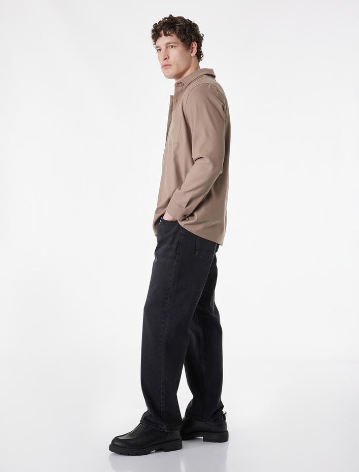  Pamuklu Normal Bel Vintage Straight Fit Jean Pantolon