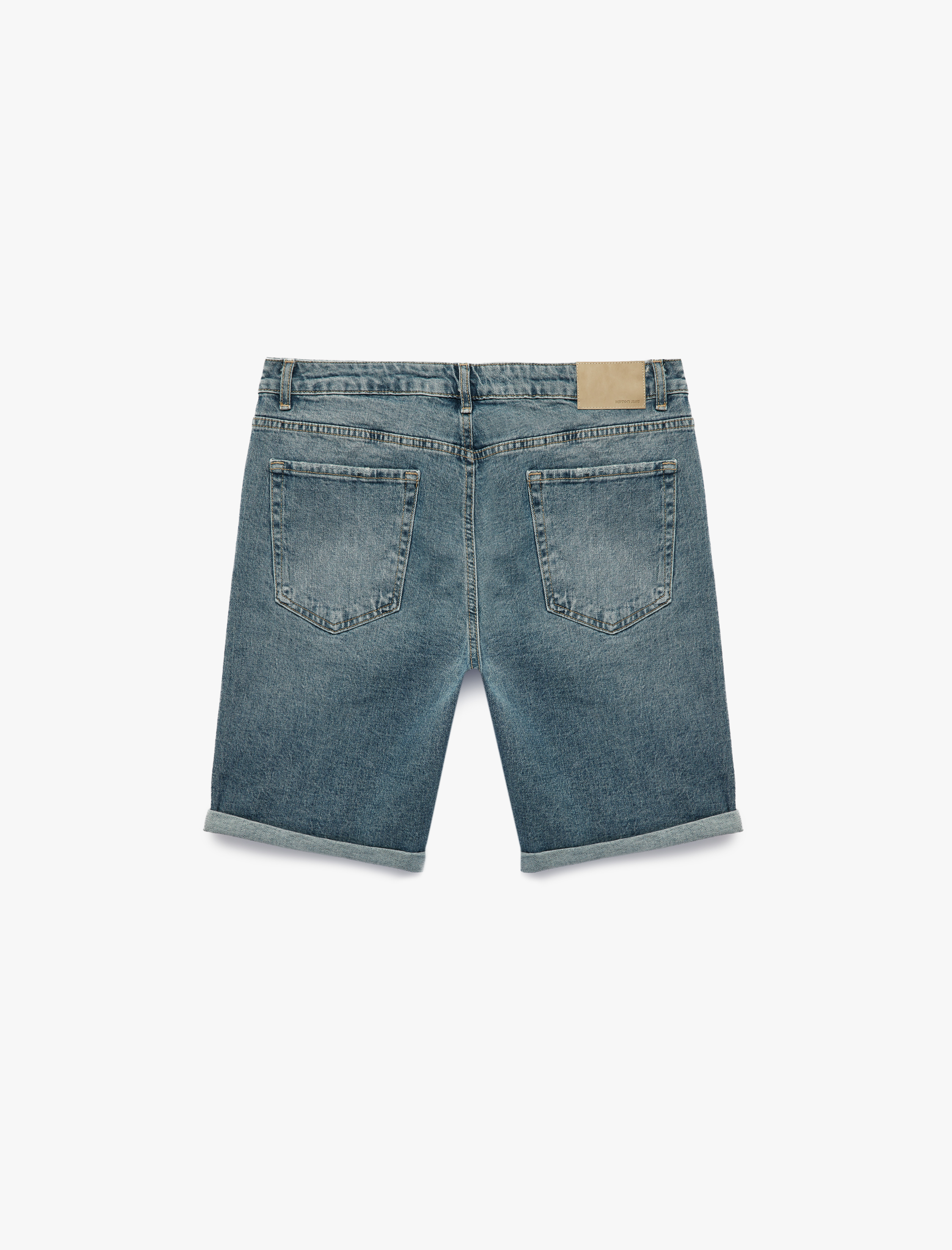   Pamuklu Normal Bel Cepli Slim Fit Jean Şort