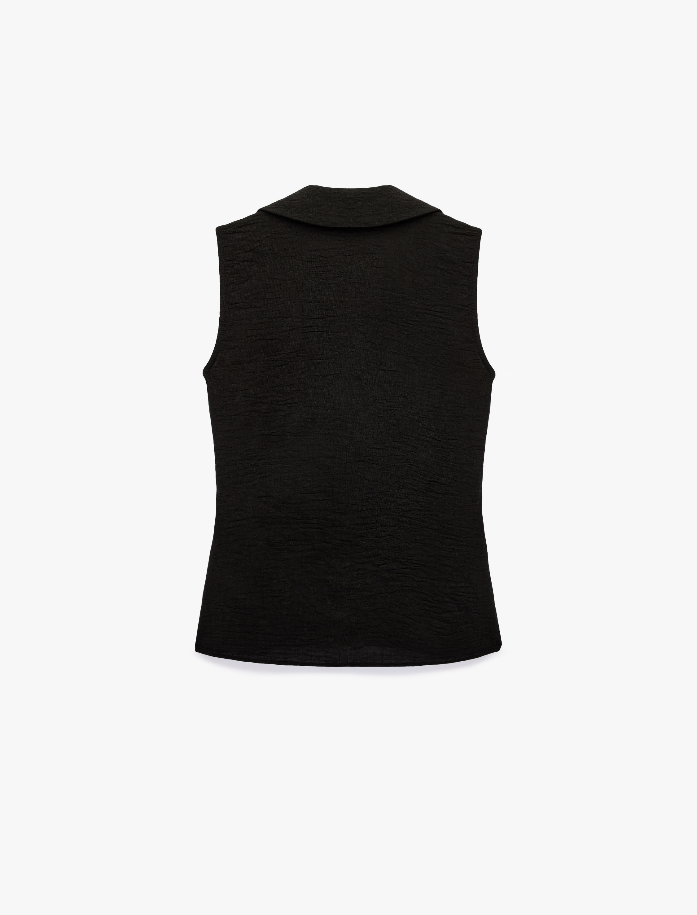   Kolsuz Bağlama Detaylı Kruvaze Yaka Bluz