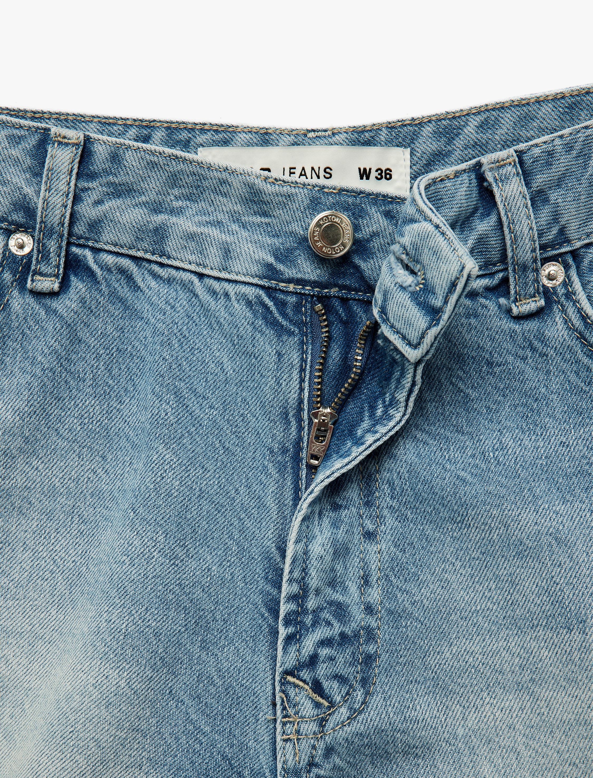   Taş Detaylı Pamuklu Rahat Kalıp Mini Denim Şort