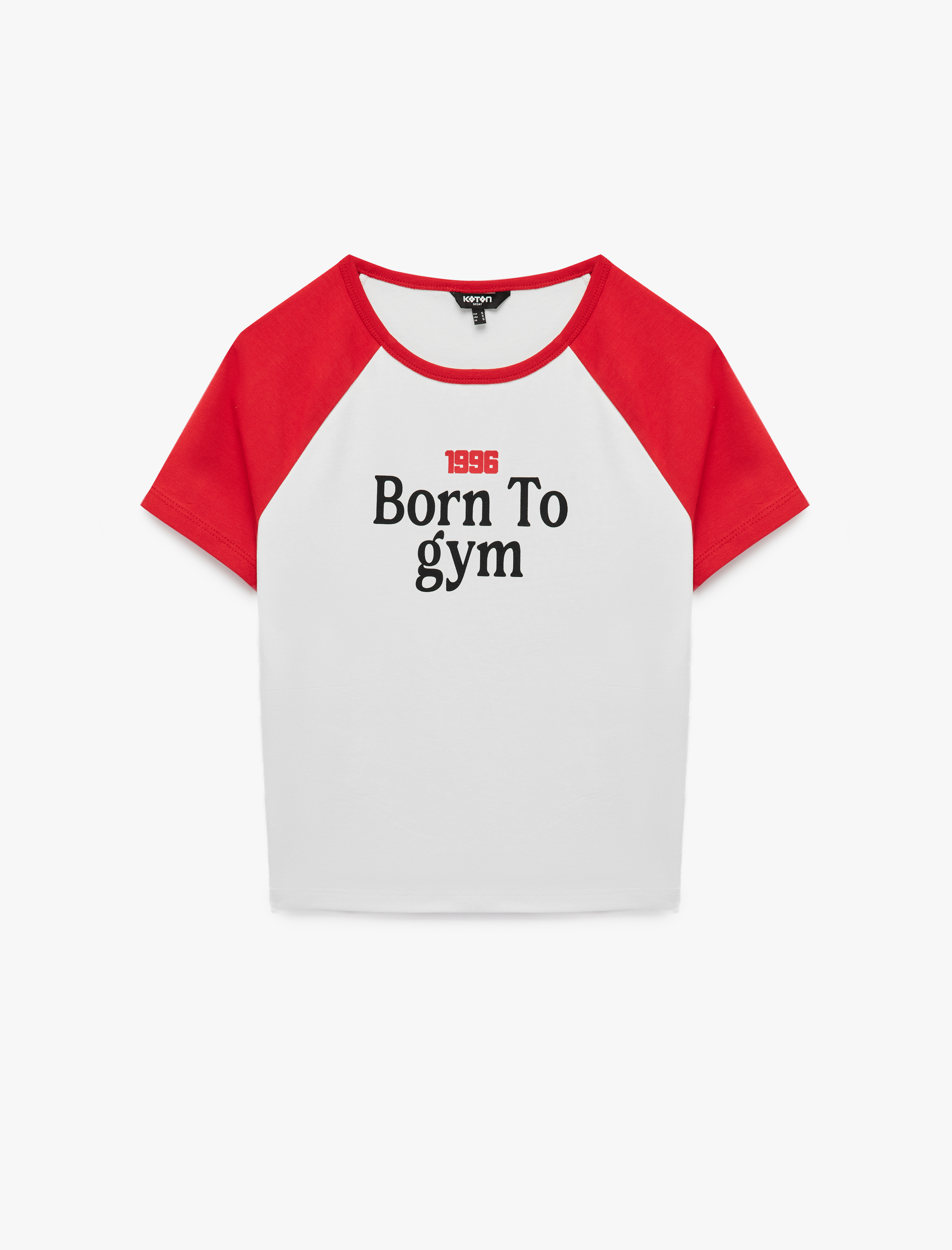  Pamuklu Slim Fit Kısa Kollu Bisiklet Yaka Baskılı Spor Tişört