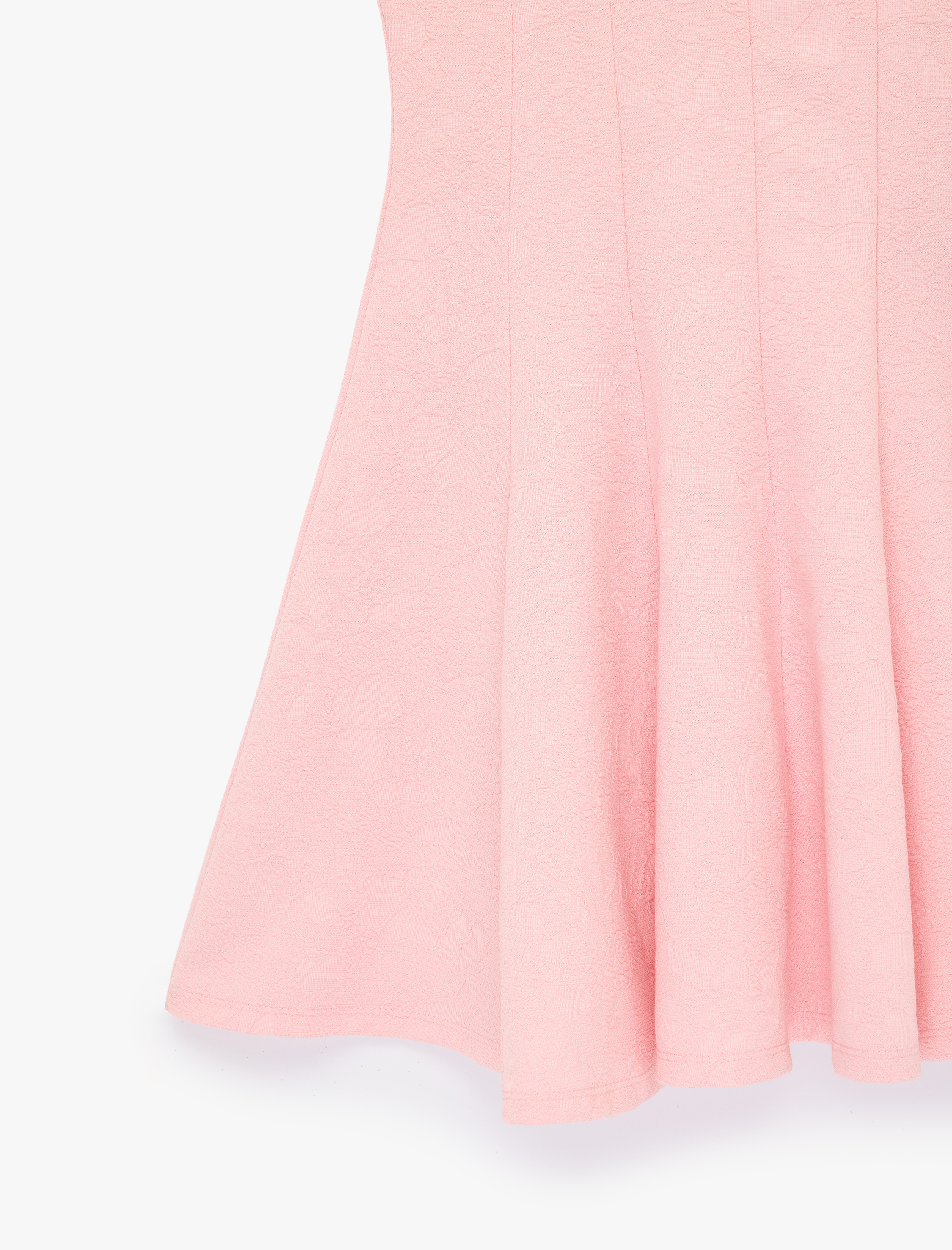   Slim Fit Kısa Kollu Bisiklet Yaka Volümlü Mini Kloş Elbise