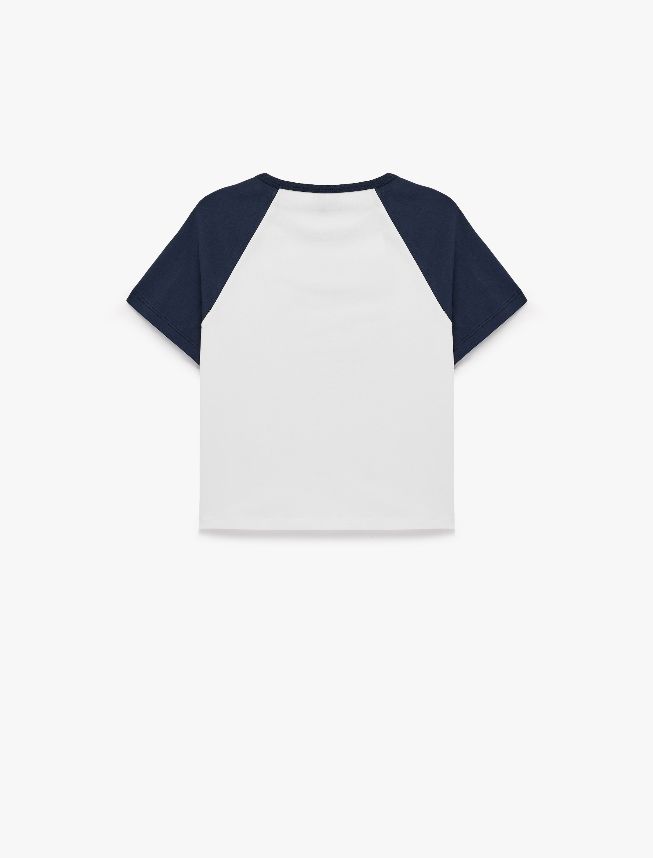   Pamuklu Bisiklet Yaka Kısa Kollu Baskılı Spor Tişört