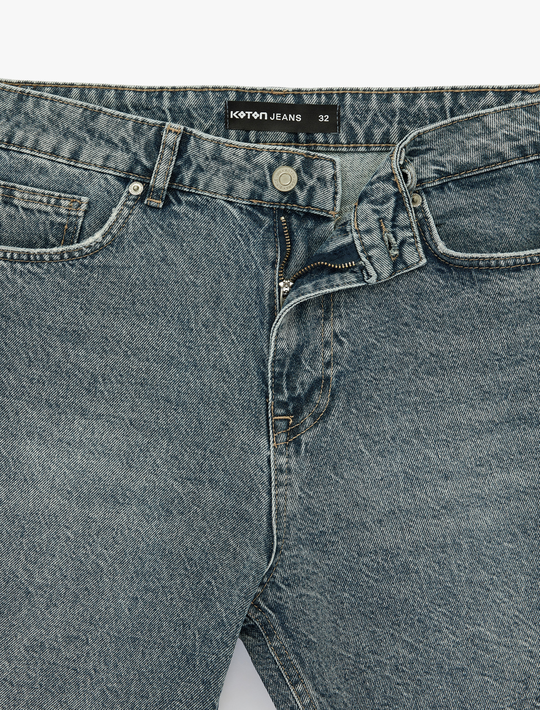   Pamuklu Normal Bel Straight Fit Jean Şort
