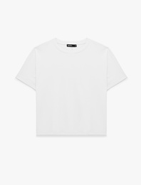 Pamuklu Regular Fit Kısa Kollu Bisiklet Yaka Basic Tişört