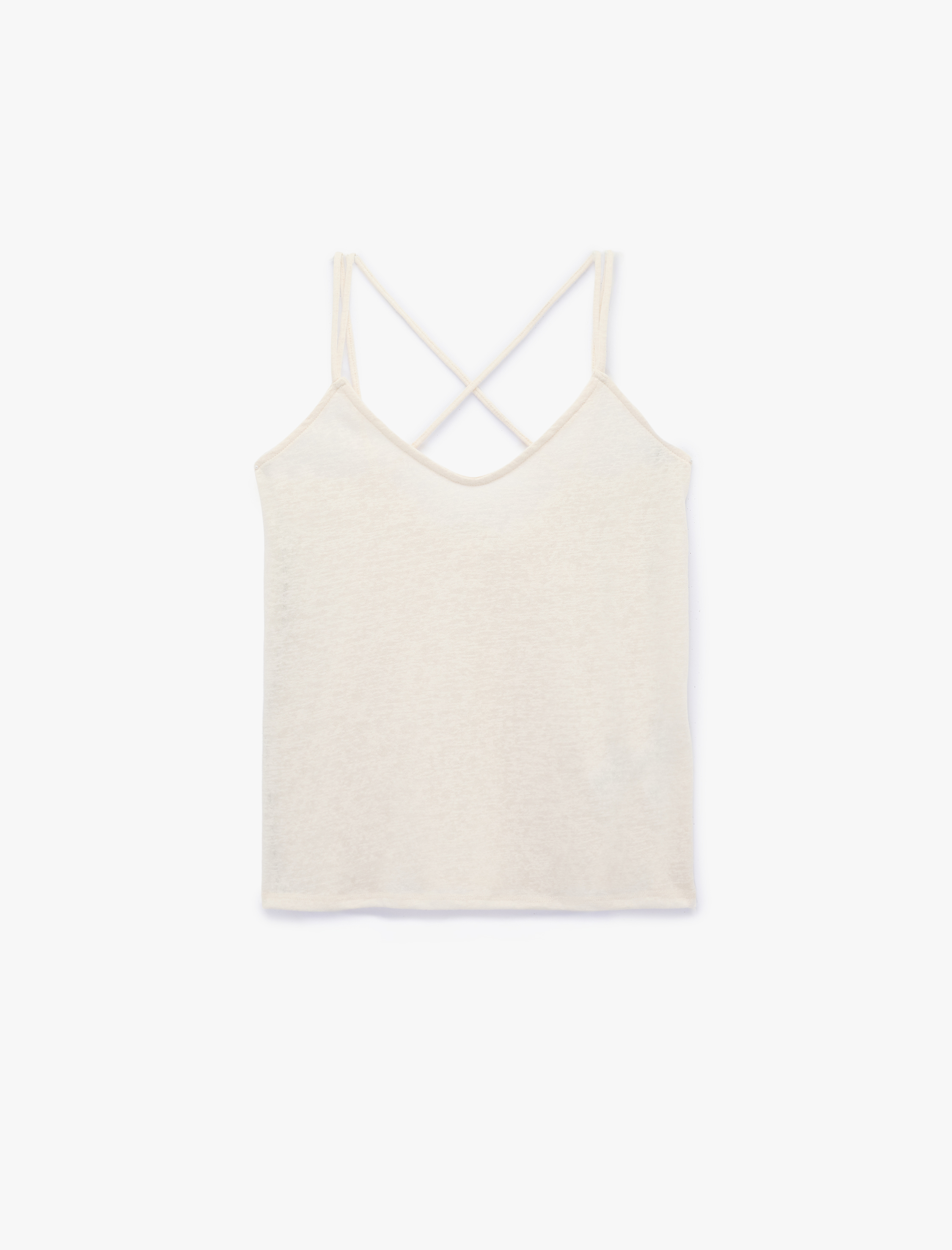   Sırt Detaylı Çapraz İp Askılı Bluz