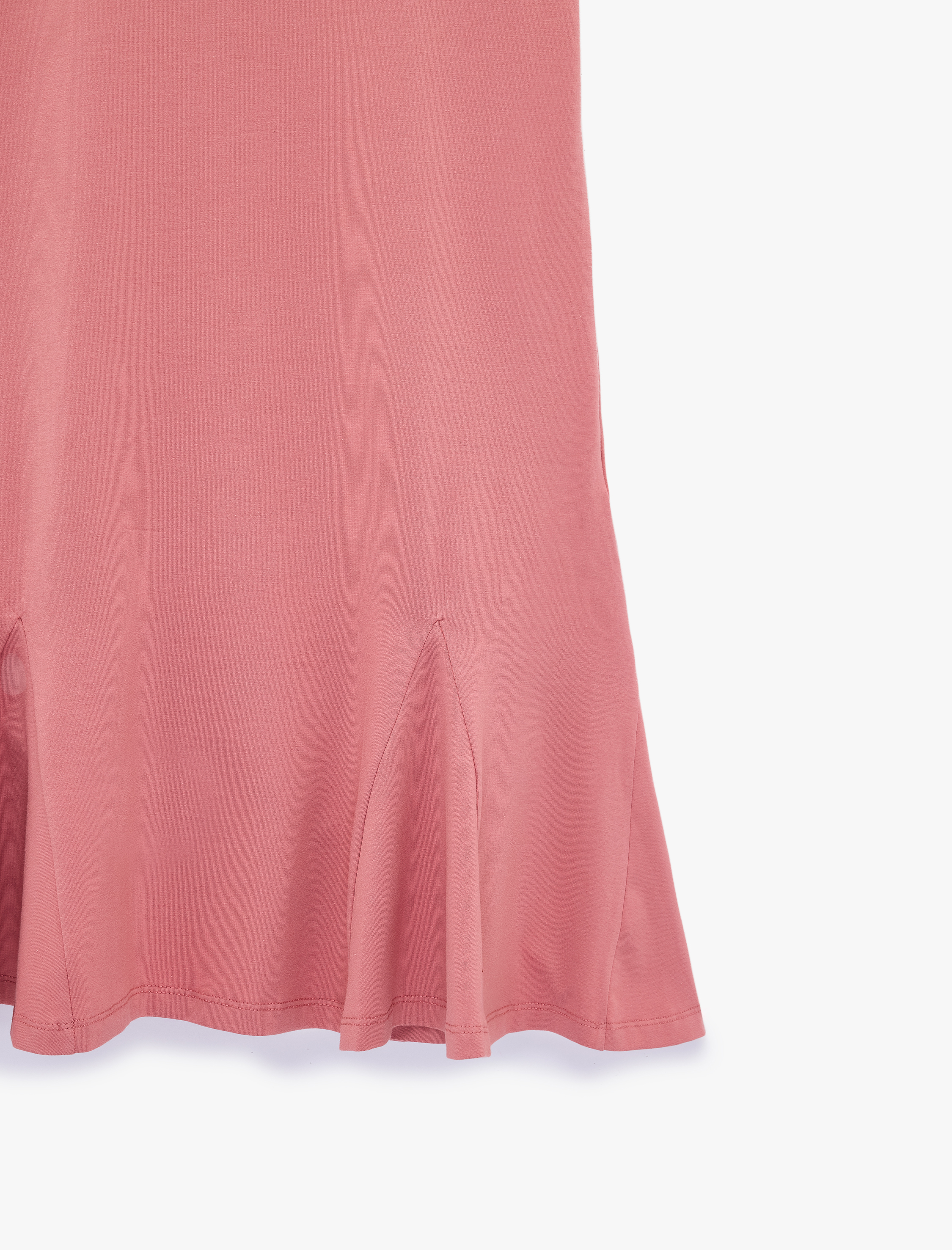   Pamuklu Slim Fit Bisiklet Yaka Kısa Kollu Volümlü Mini Tişört Elbise