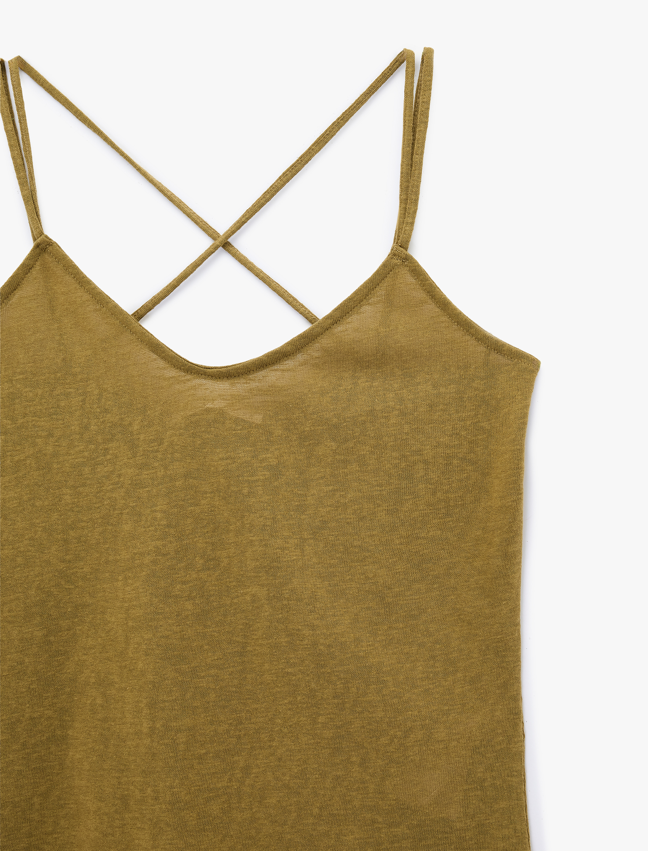   Sırt Detaylı Çapraz İp Askılı Bluz