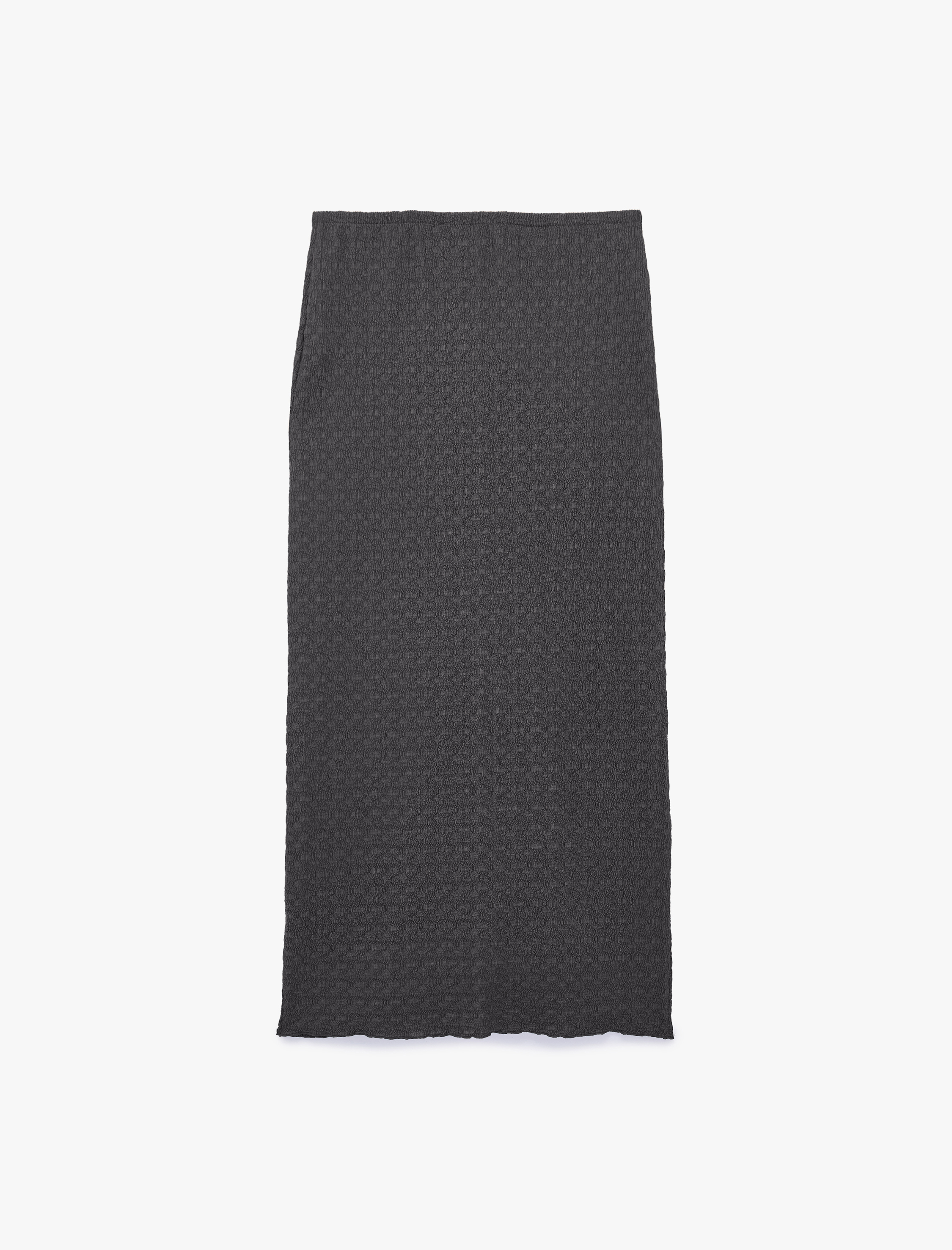   Bürümcük Kumaş Dokulu Slim Fit Midi Kalem Etek