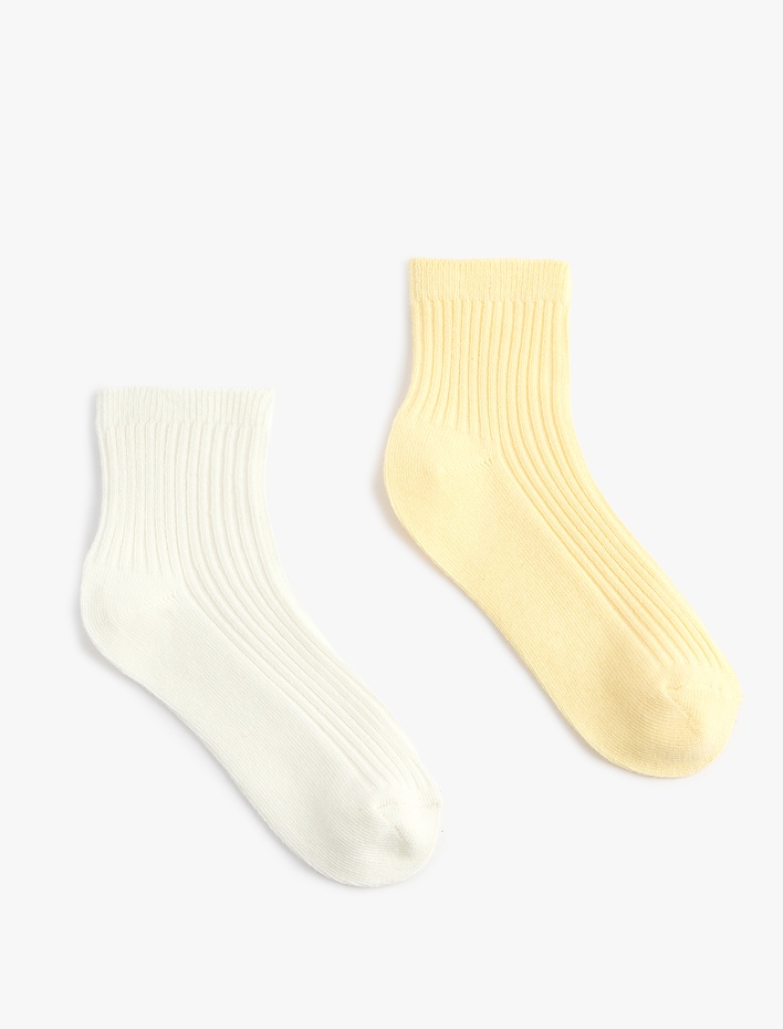 Kız Çocuk Pamuklu 2'li Soket Çorap Seti