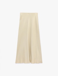 Balık Kesim Midi Saten Etek