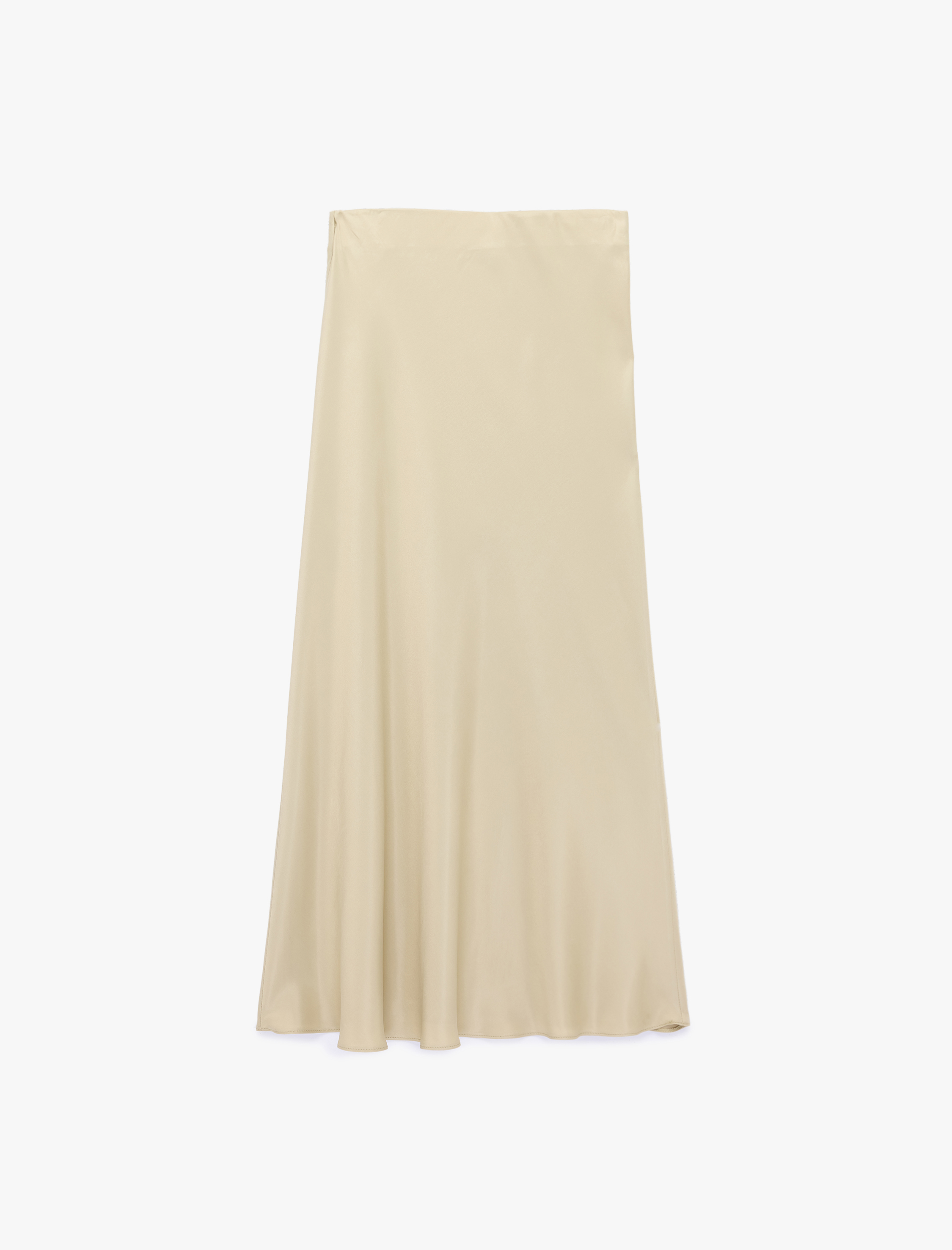   Balık Kesim Midi Saten Etek