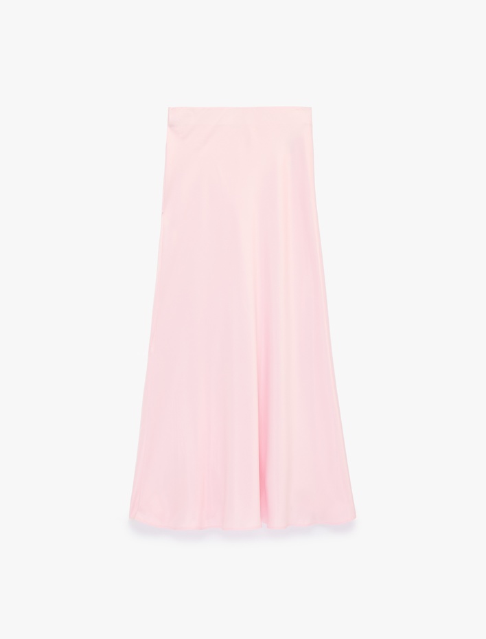  Balık Kesim Midi Saten Etek