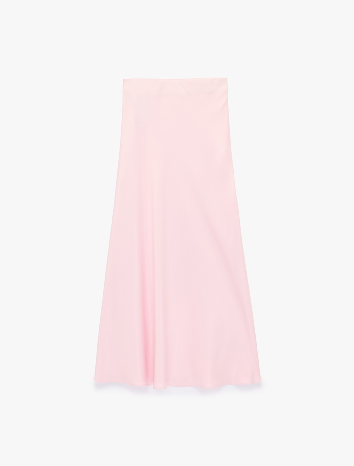  Balık Kesim Midi Saten Etek