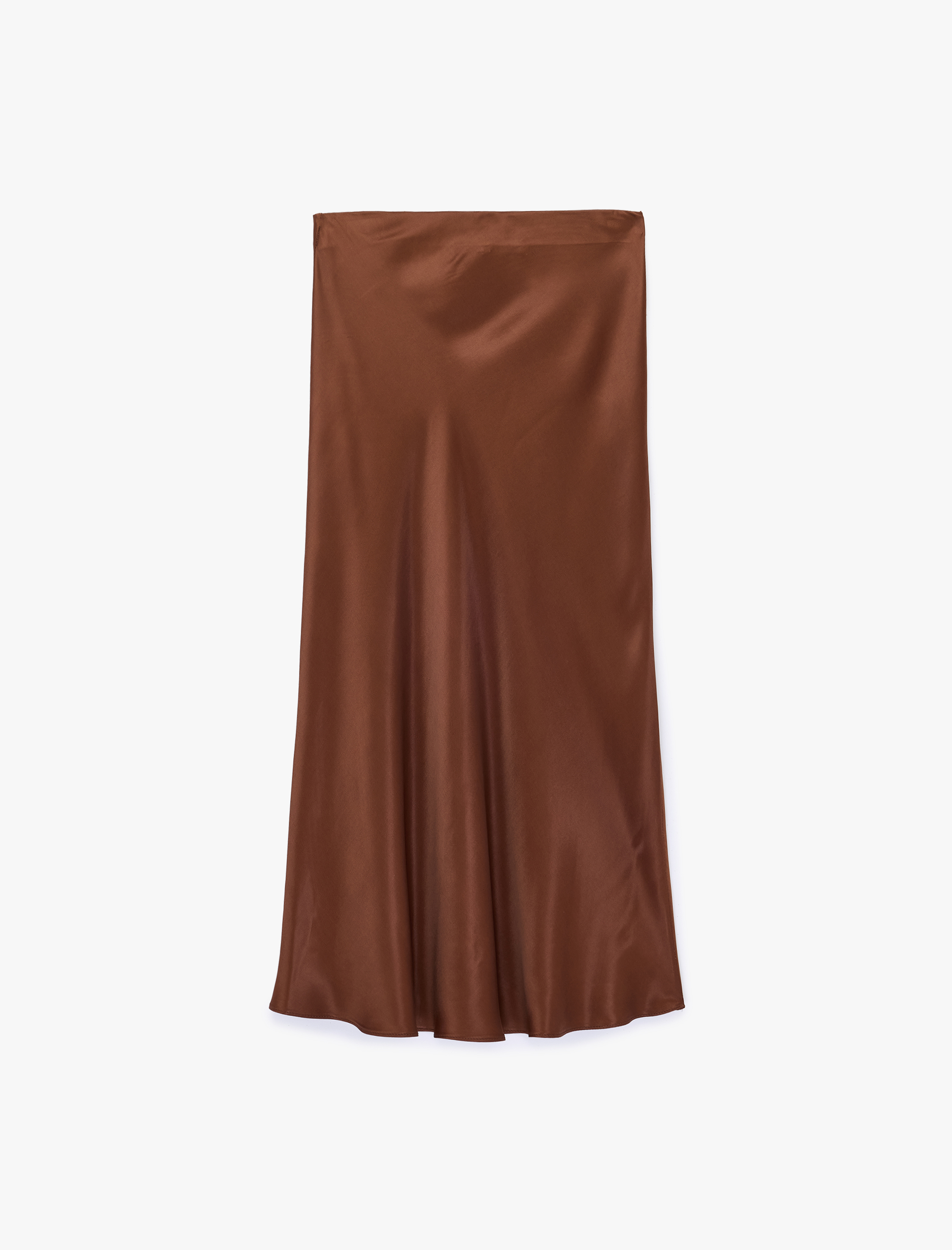   Balık Kesim Midi Saten Etek