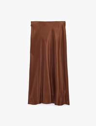 Balık Kesim Midi Saten Etek