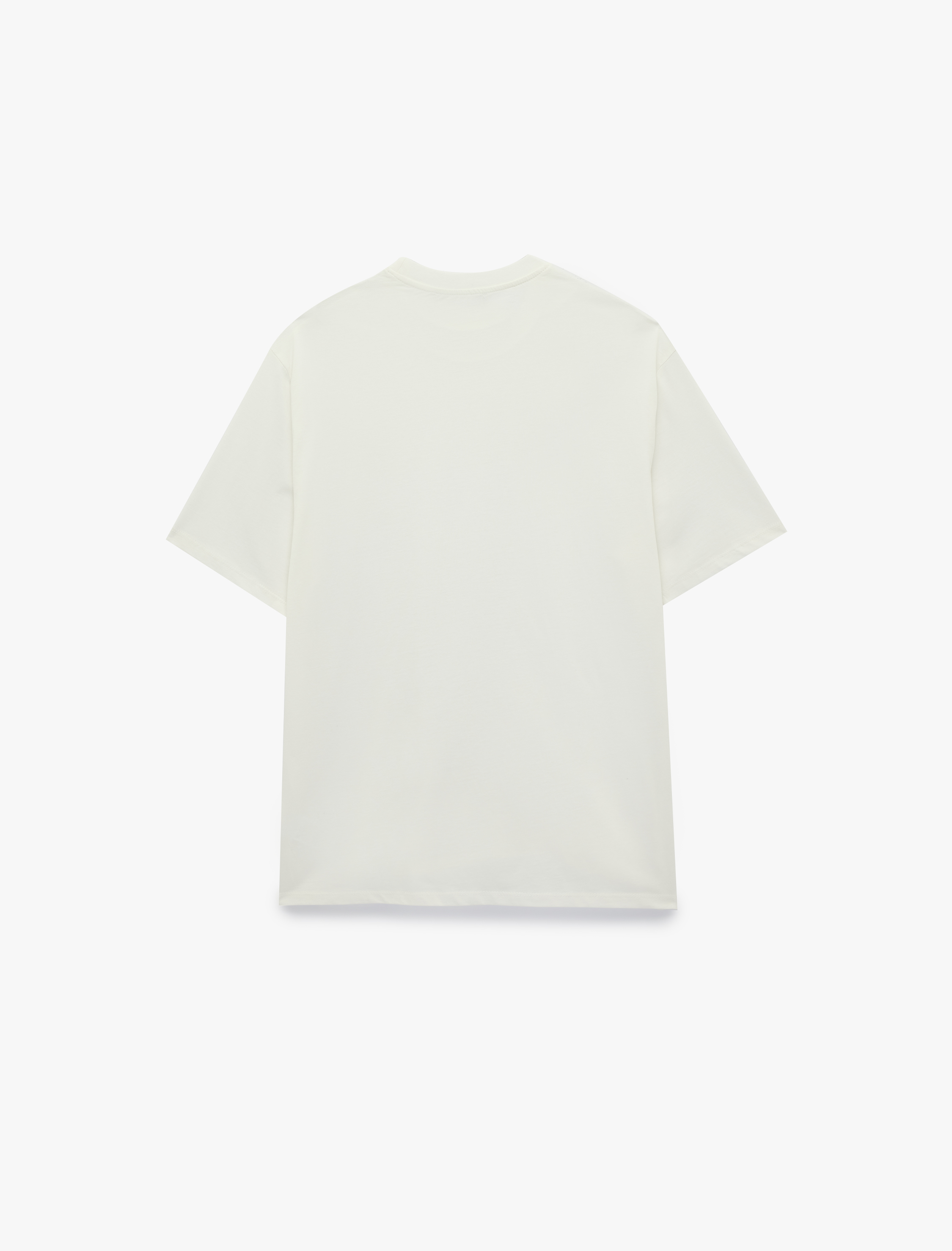   Pamuklu Bisiklet Yaka Kısa Kollu Basic Oversize Tişört