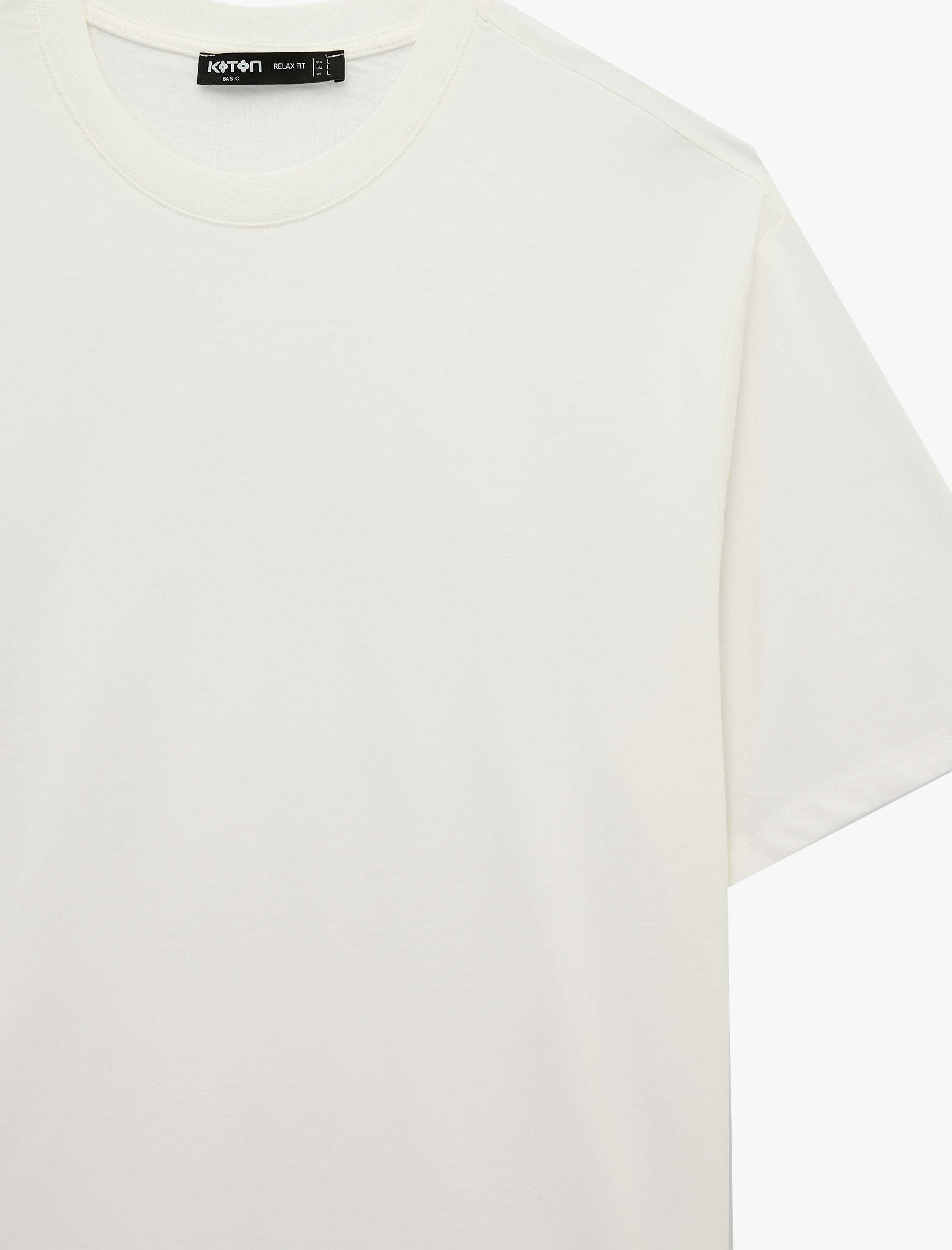   Pamuklu Bisiklet Yaka Kısa Kollu Basic Oversize Tişört