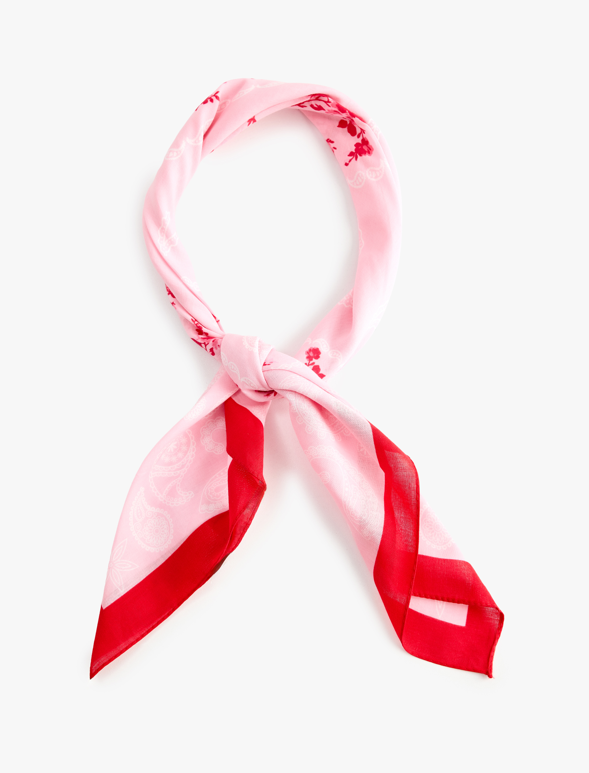  Kadın Çiçek Desenli Kare Fular