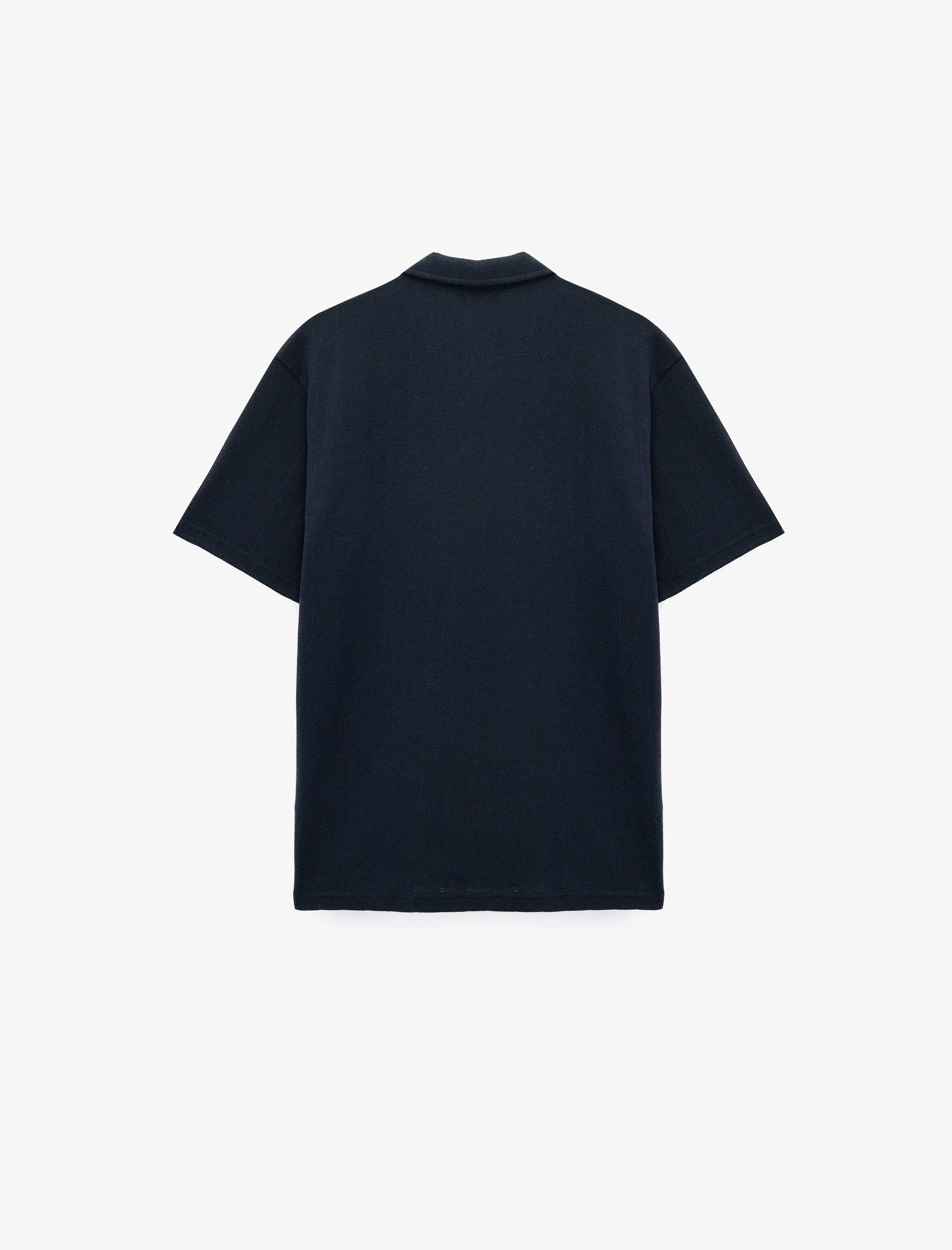   Regular Fit Kısa Kollu Düğmeli Polo Yaka Basic Tişört