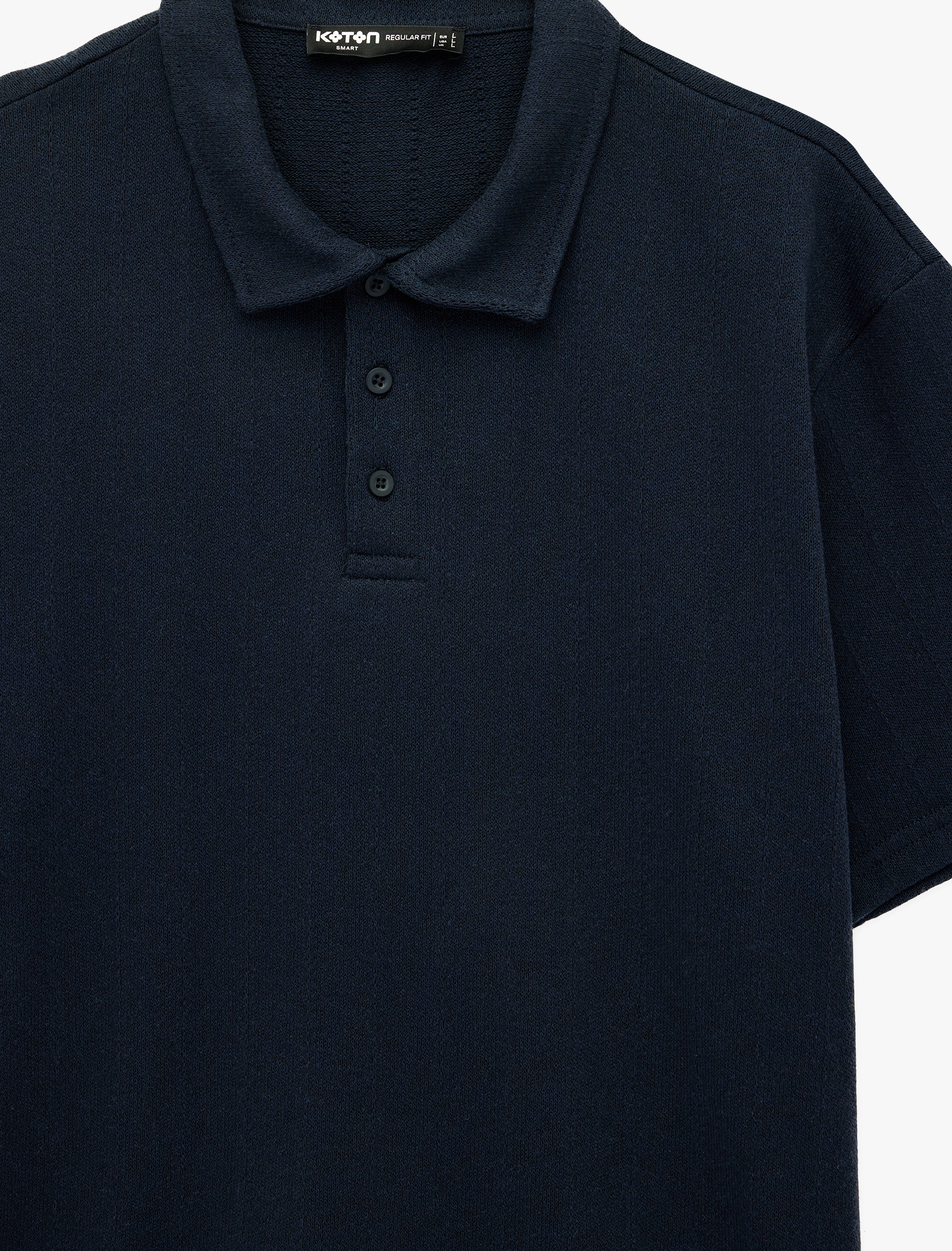   Regular Fit Kısa Kollu Düğmeli Polo Yaka Basic Tişört
