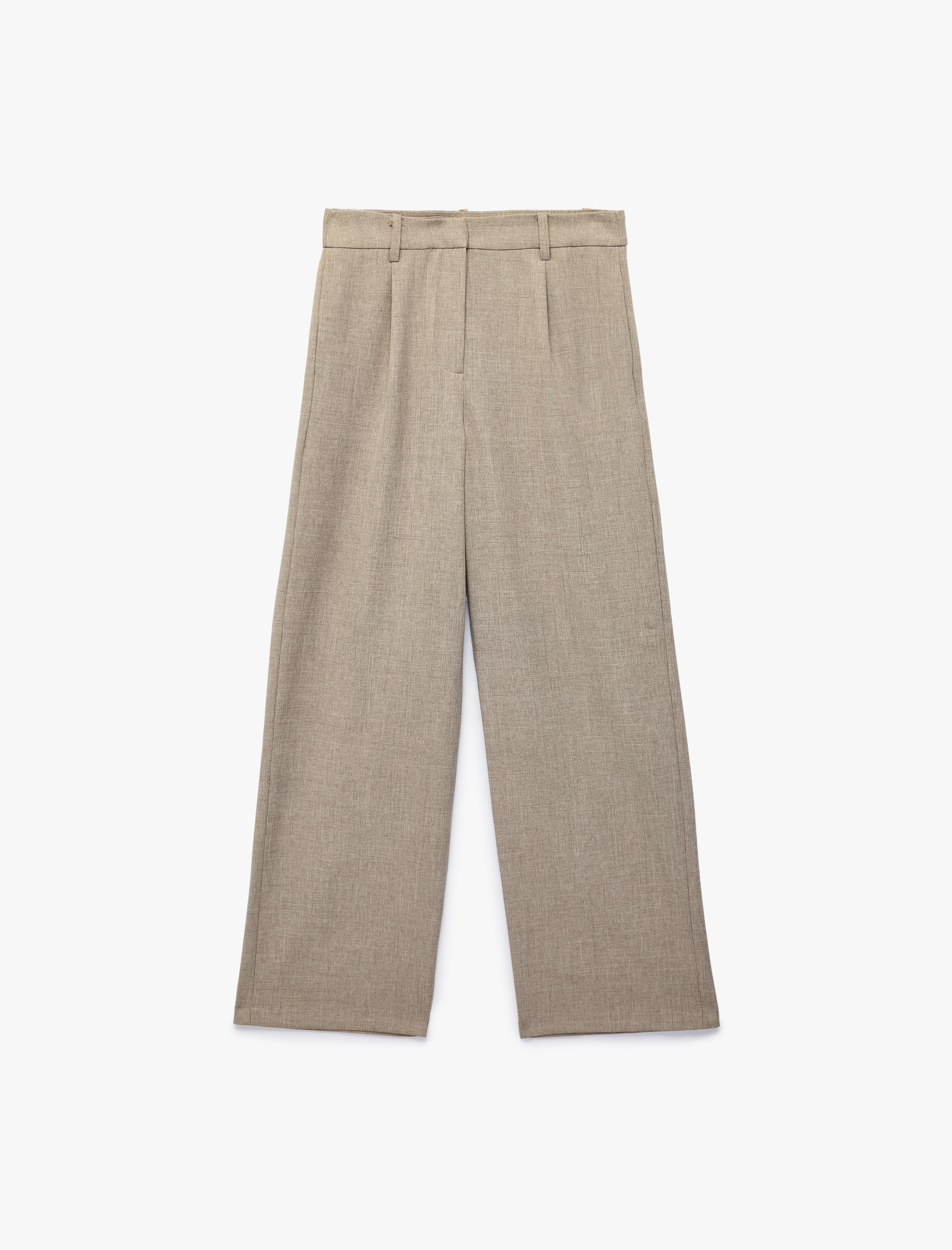   Rahat Kalıp Cep Detaylı Yüksek Bel Palazzo Pantolon