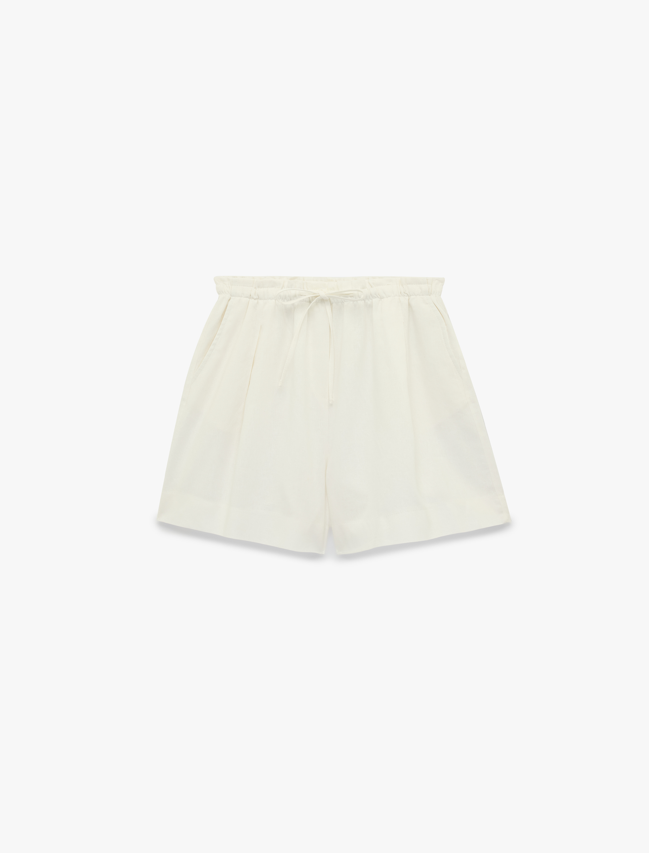   Rahat Kalıp Cepli Keten Şort