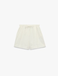 Rahat Kalıp Cepli Keten Şort