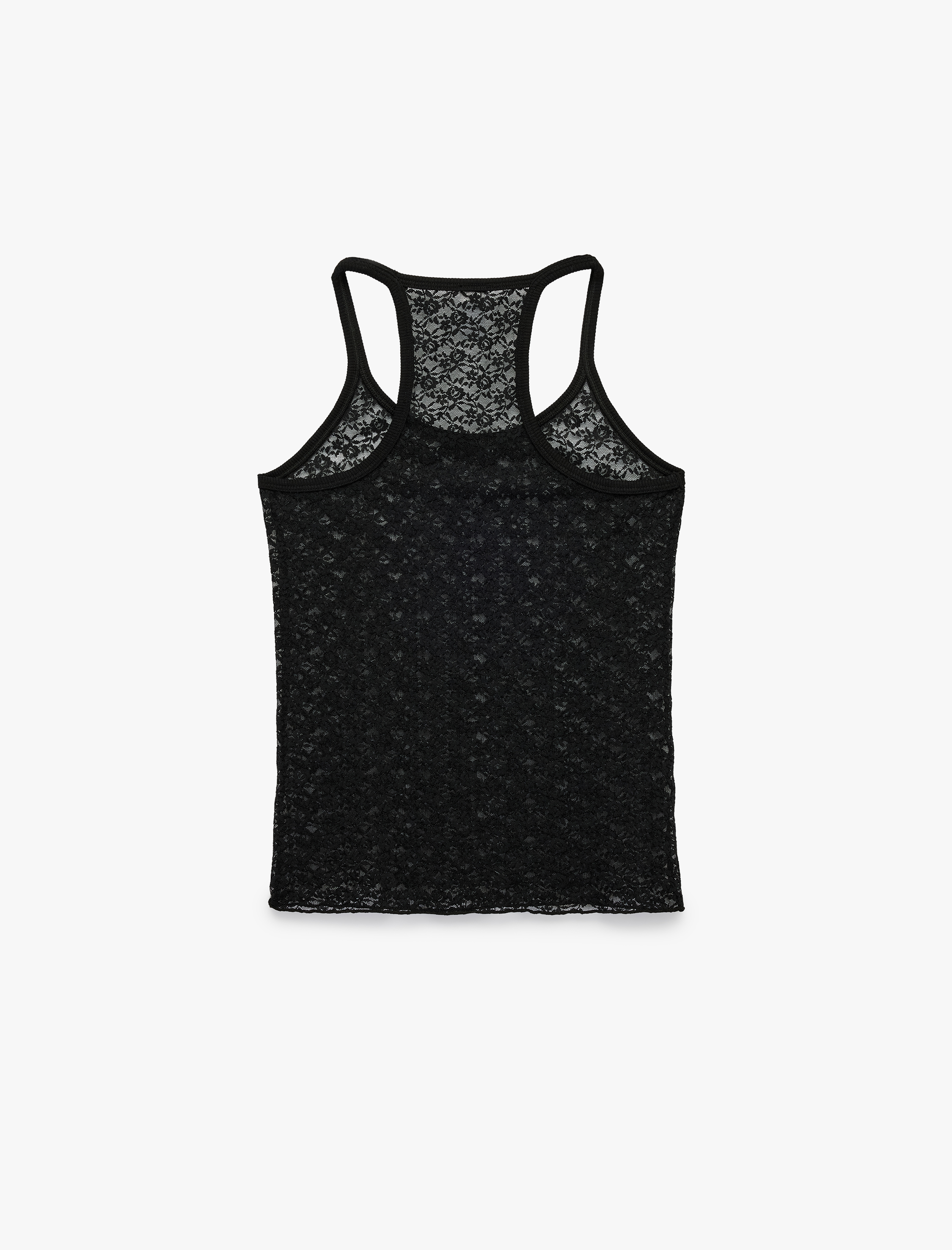   U Yaka Askılı Dantel Detaylı Atlet Pijama Üstü