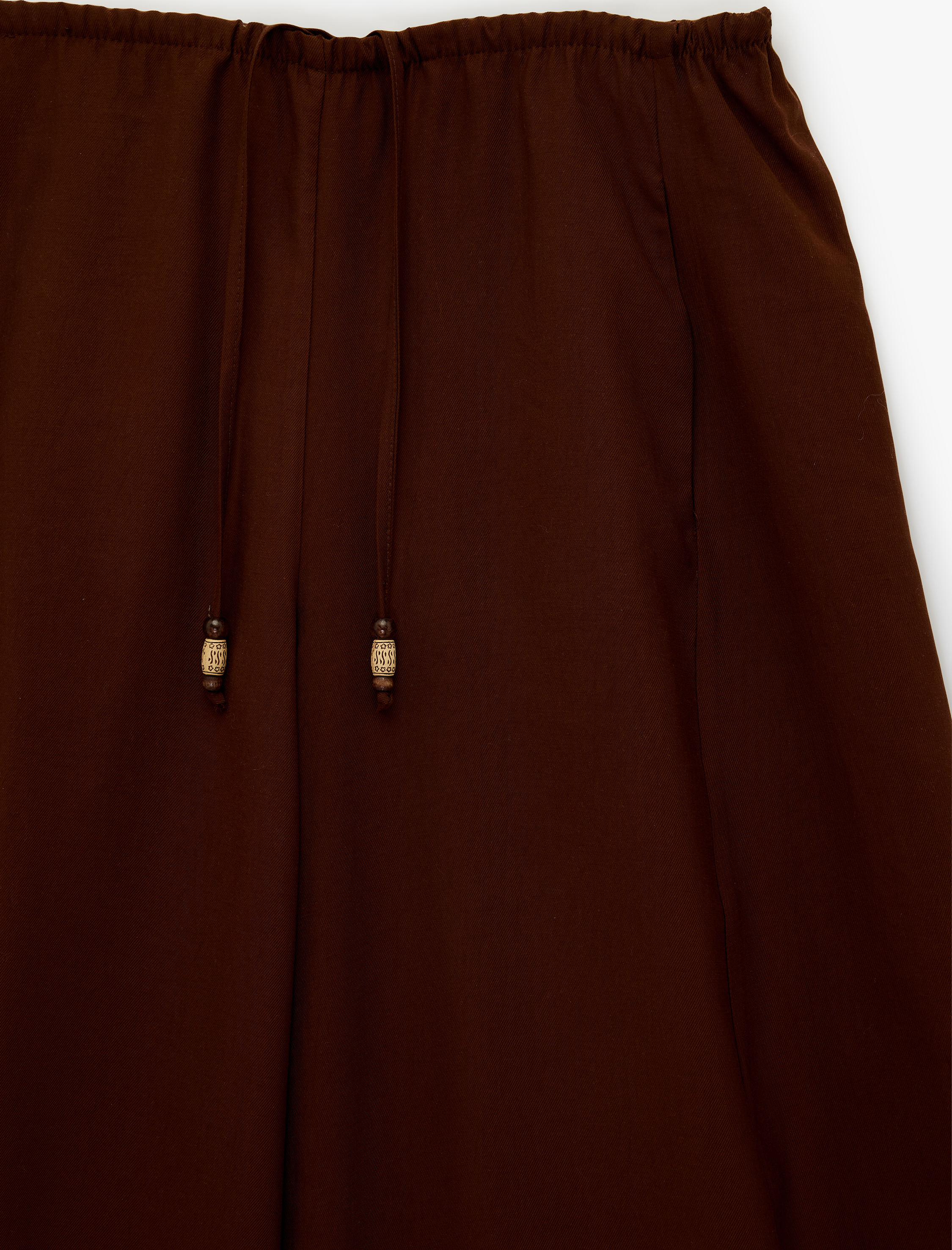   Modal Kumaş Beli Bağcıklı Balon Fit Cepli Şalvar Pantolon