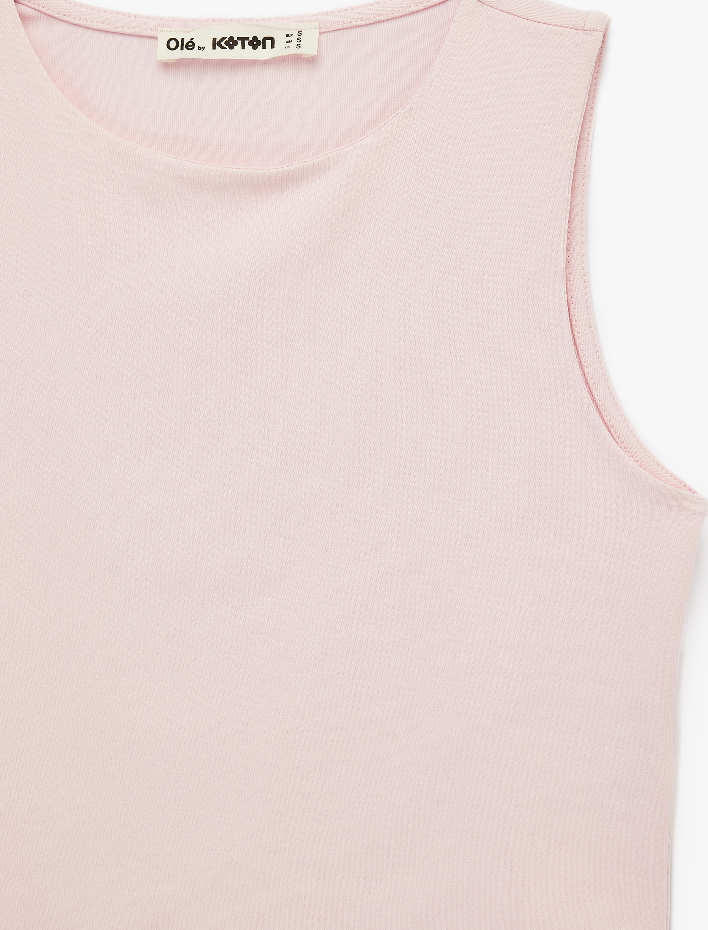   Kolsuz Bisiklet Yaka Slim Fit Crop Bluz