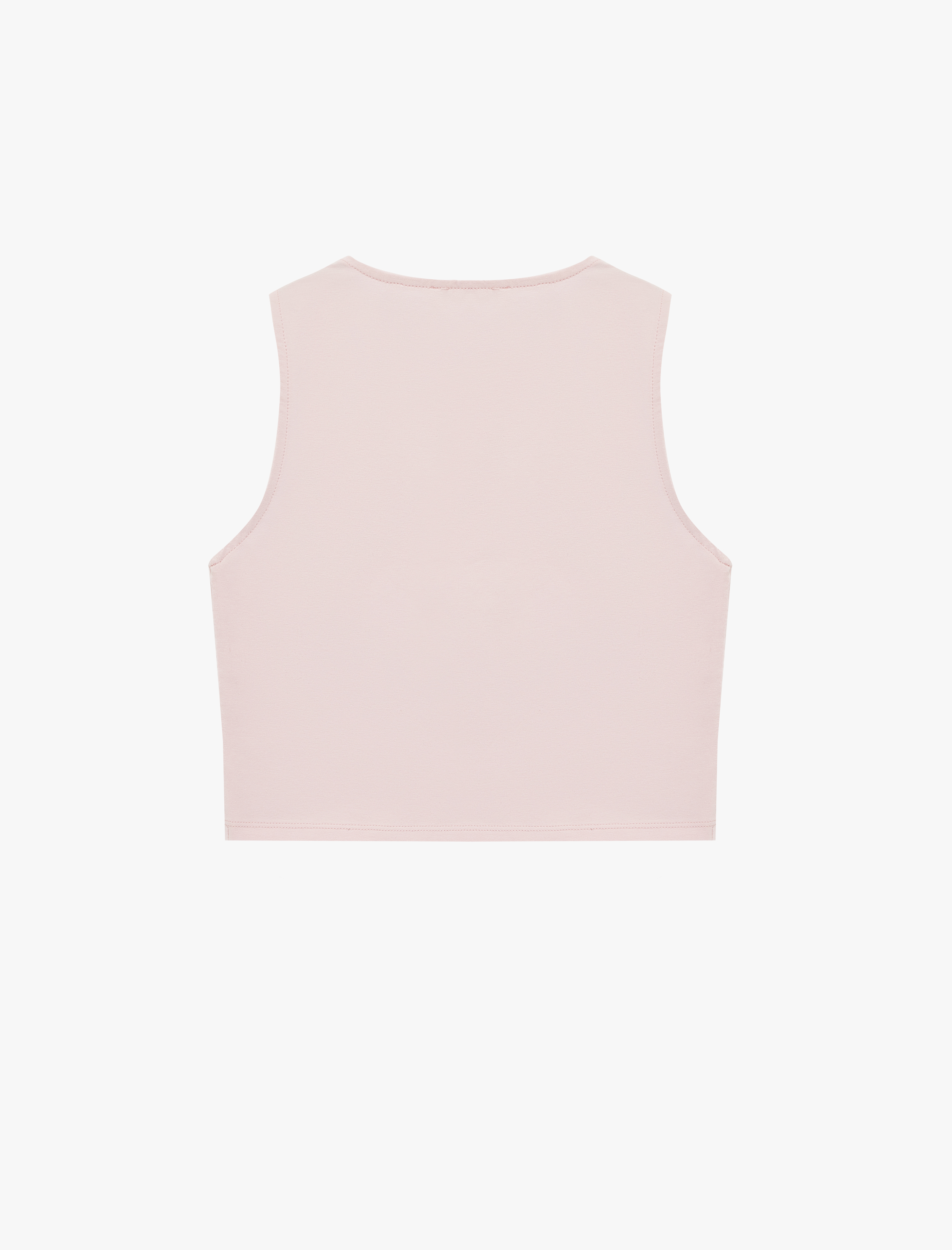   Kolsuz Bisiklet Yaka Slim Fit Crop Bluz