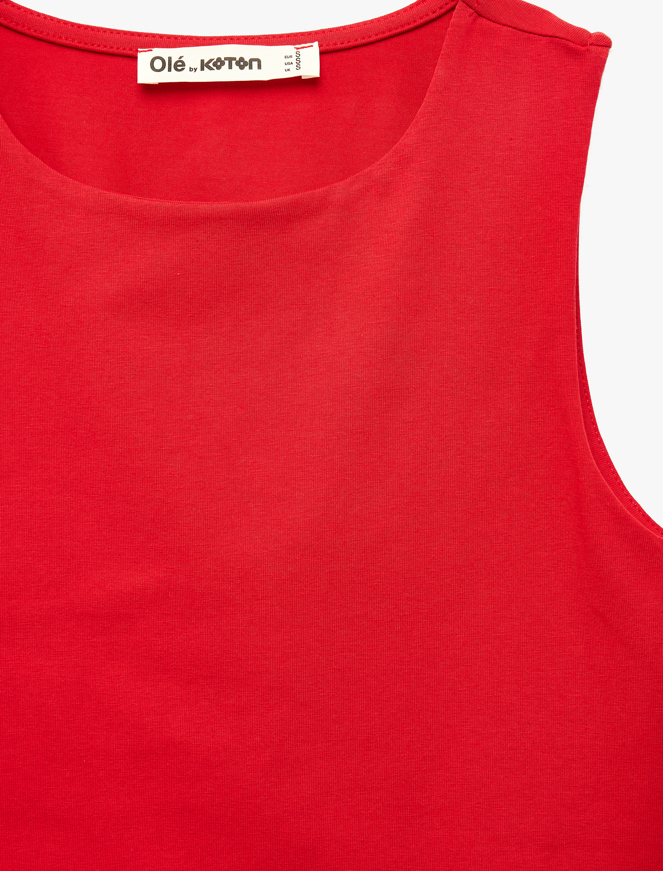   Kolsuz Bisiklet Yaka Slim Fit Crop Bluz