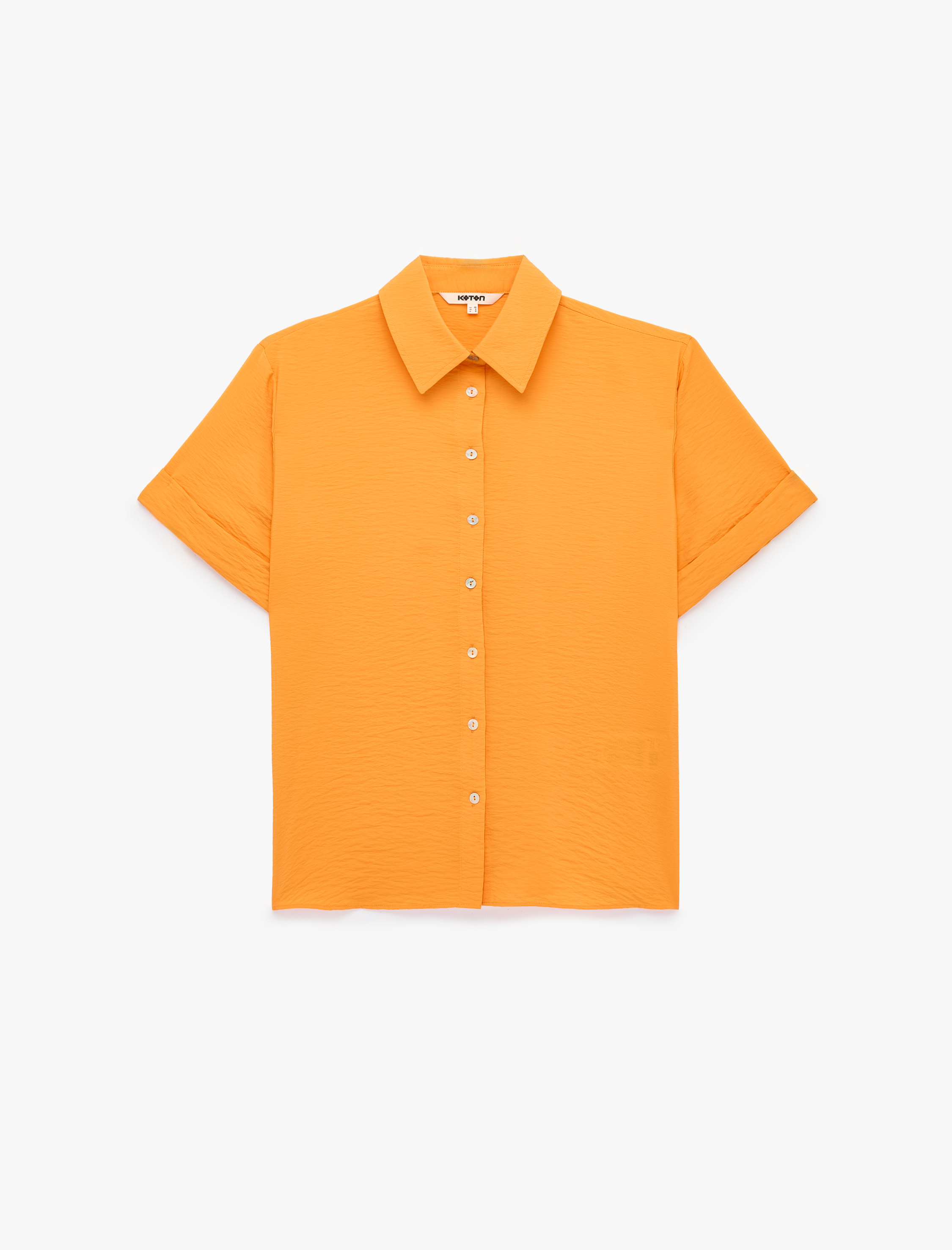   Viskon Salda Kumaş Regular Fit Klasik Yaka Kısa Kollu Gömlek