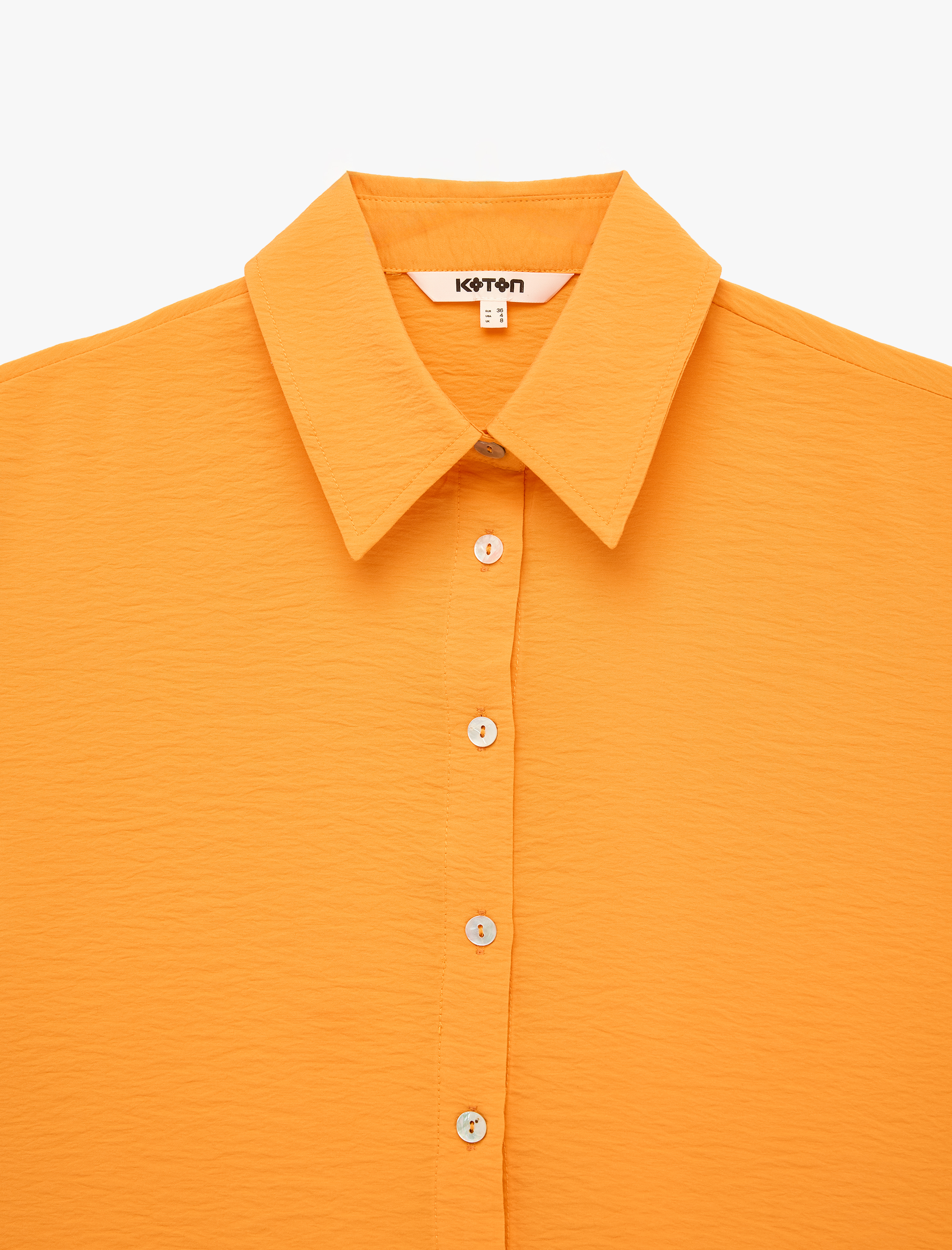   Viskon Salda Kumaş Regular Fit Klasik Yaka Kısa Kollu Gömlek