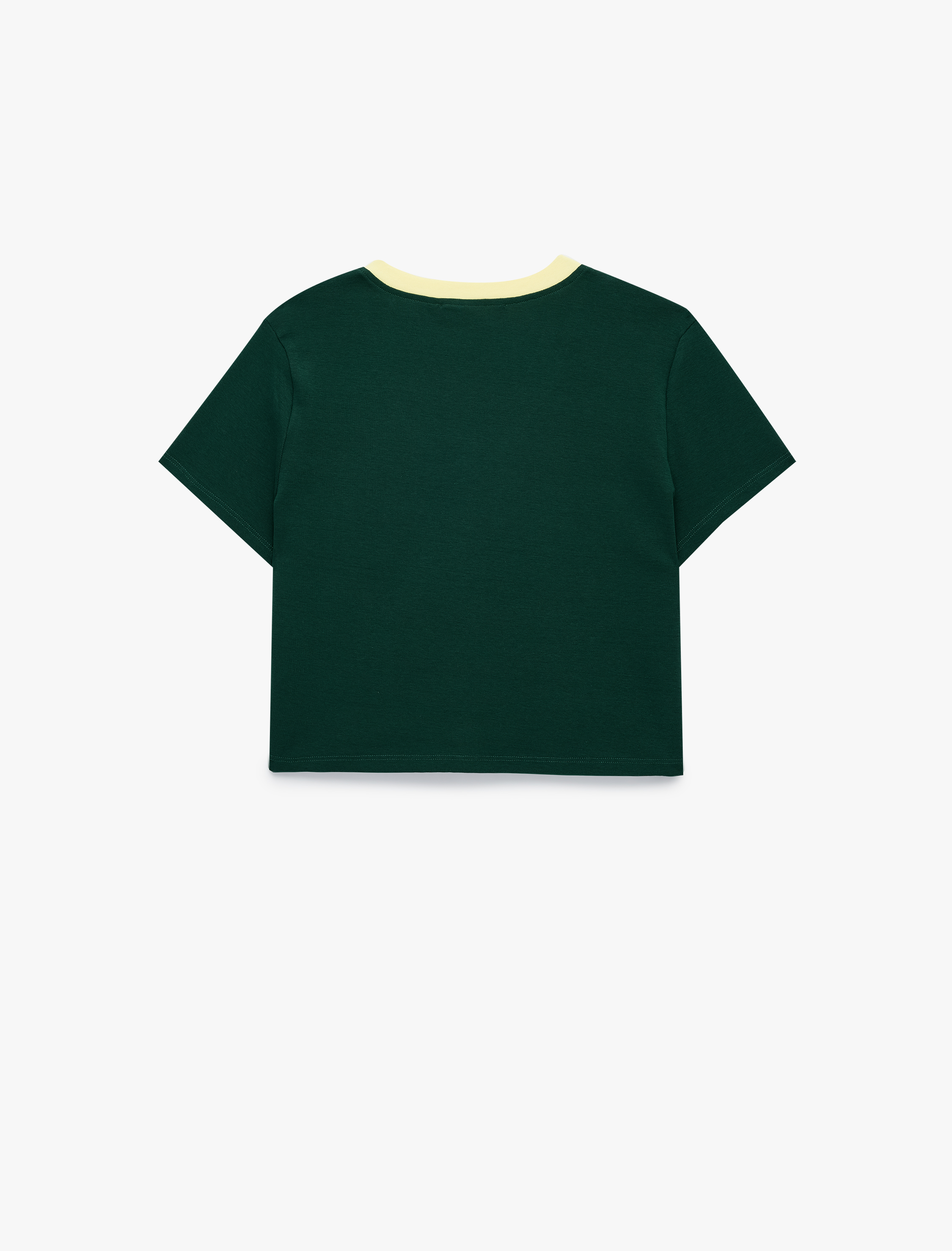   Pamuklu Slim Fit V Yaka Kısa Kollu Baskılı Tişört