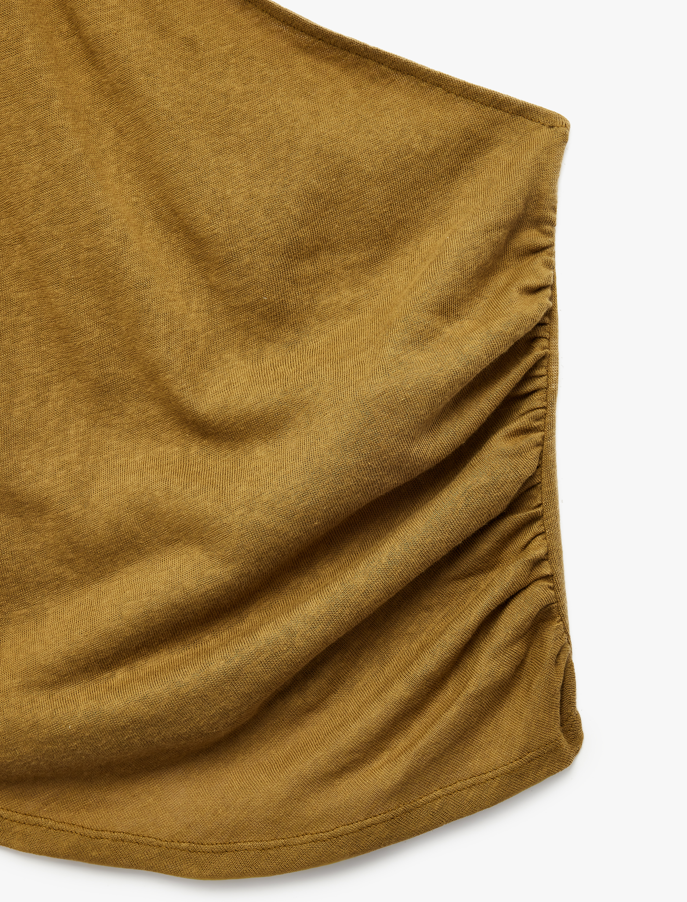   Regular Fit Drape Detaylı Asimetrik Yaka Tek Omuz Bluz