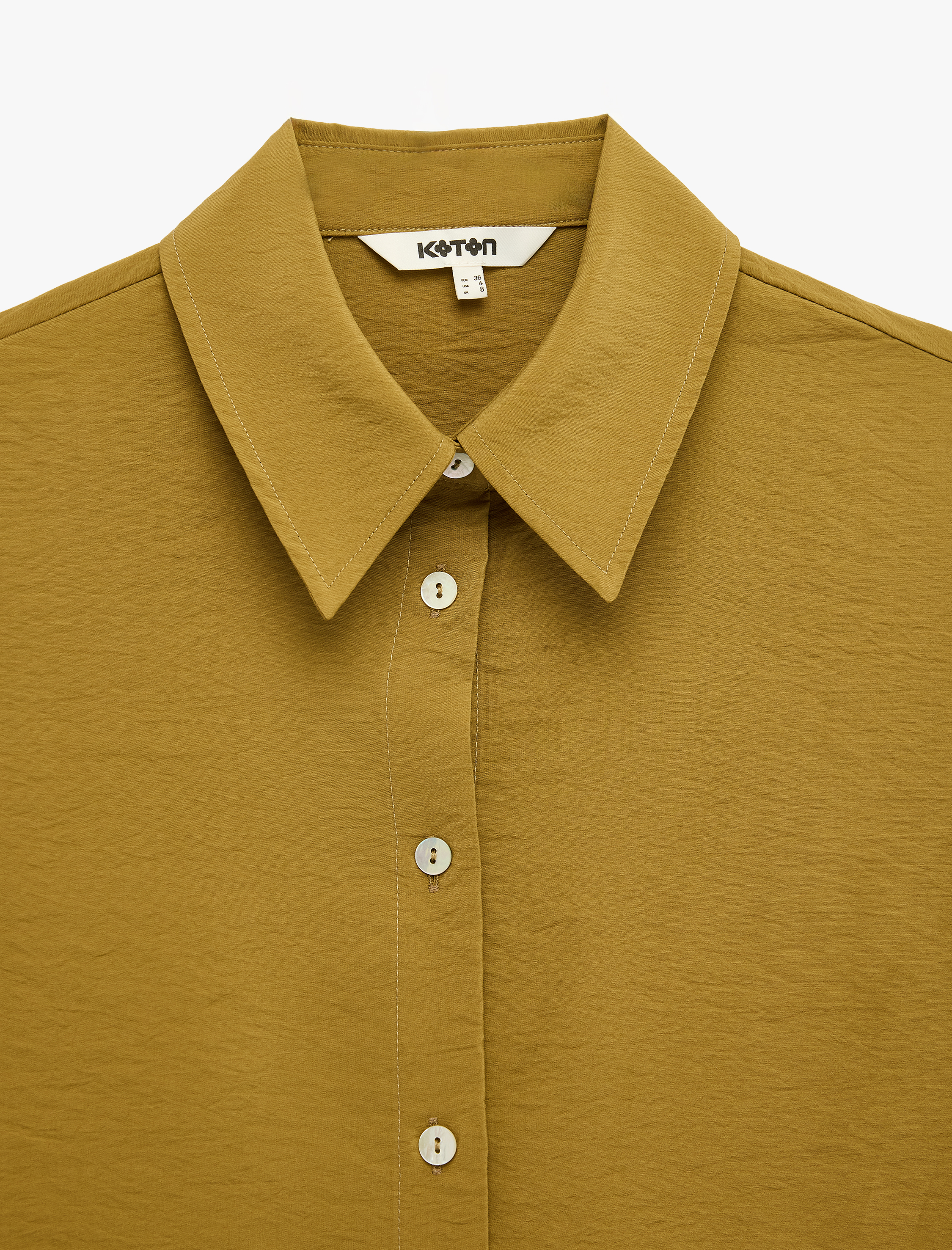   Viskon Salda Kumaş Regular Fit Klasik Yaka Kısa Kollu Gömlek