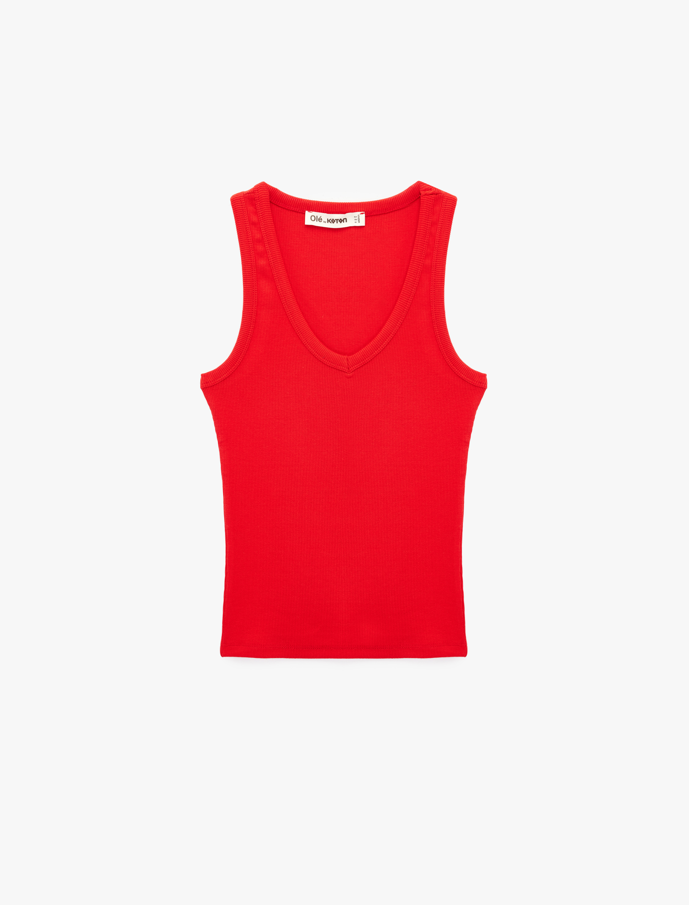   Kaşkorse Modal Karışımlı V Yaka Kolsuz Slim Fit Atlet