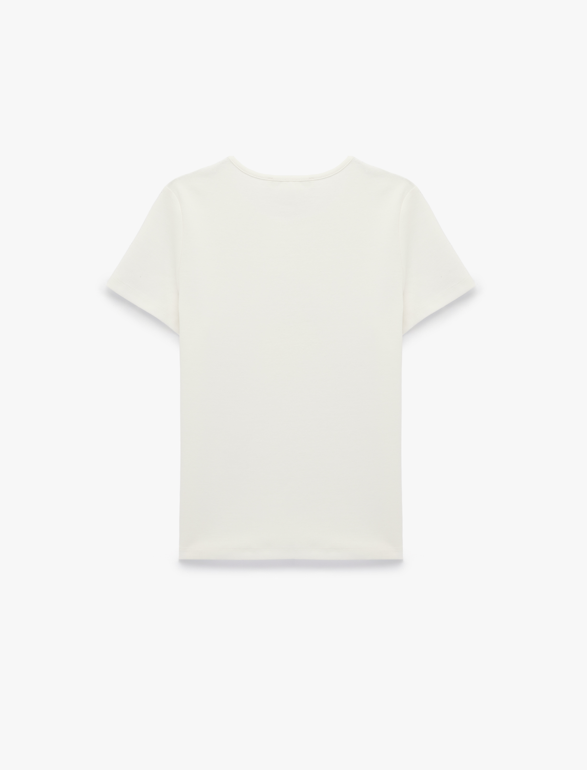   Slim Fit Bisiklet Yaka Pamuklu Kısa Kollu Limon Baskılı Tişört