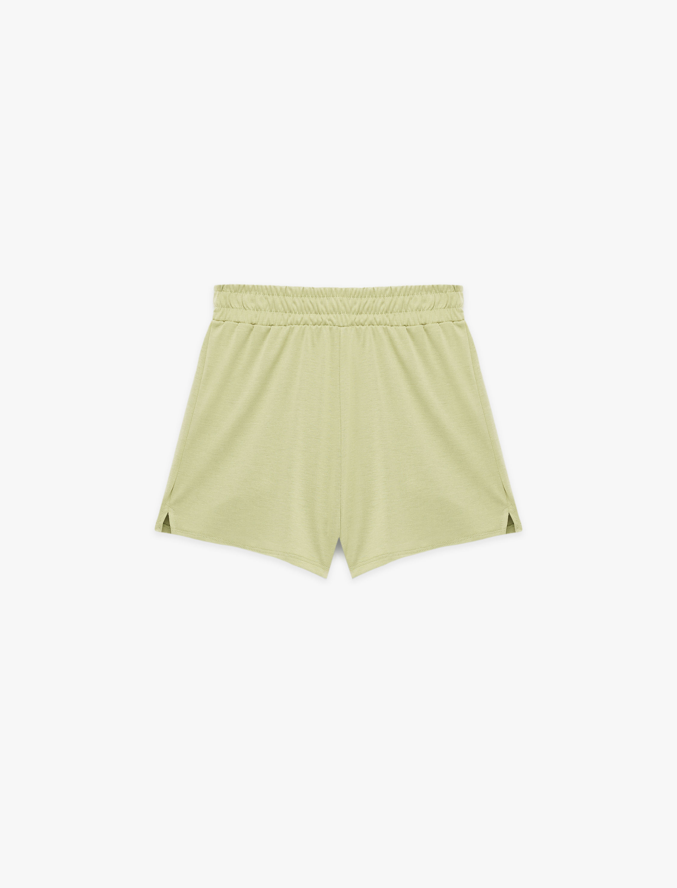   Rahat Kalıp Beli Lastikli Modal Kumaş Mini Spor Şort
