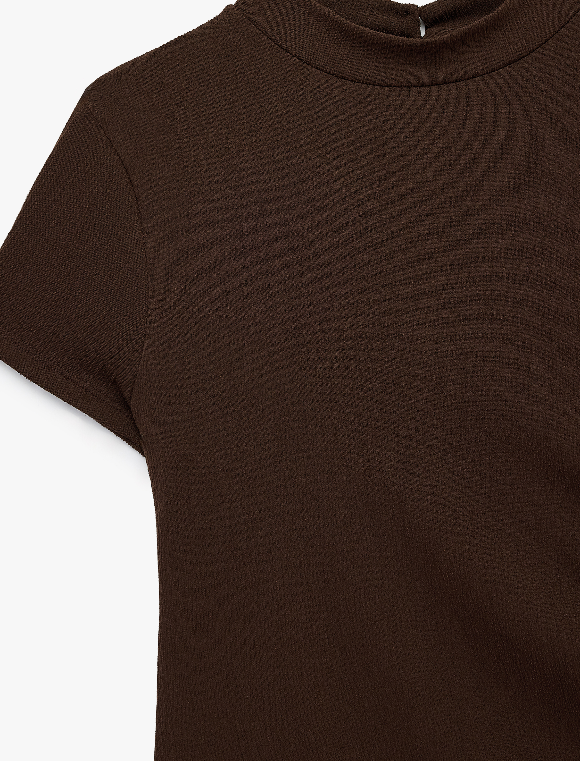   Slim Fit Balıkçı Yaka Kısa Kollu Asimetrik Elbise