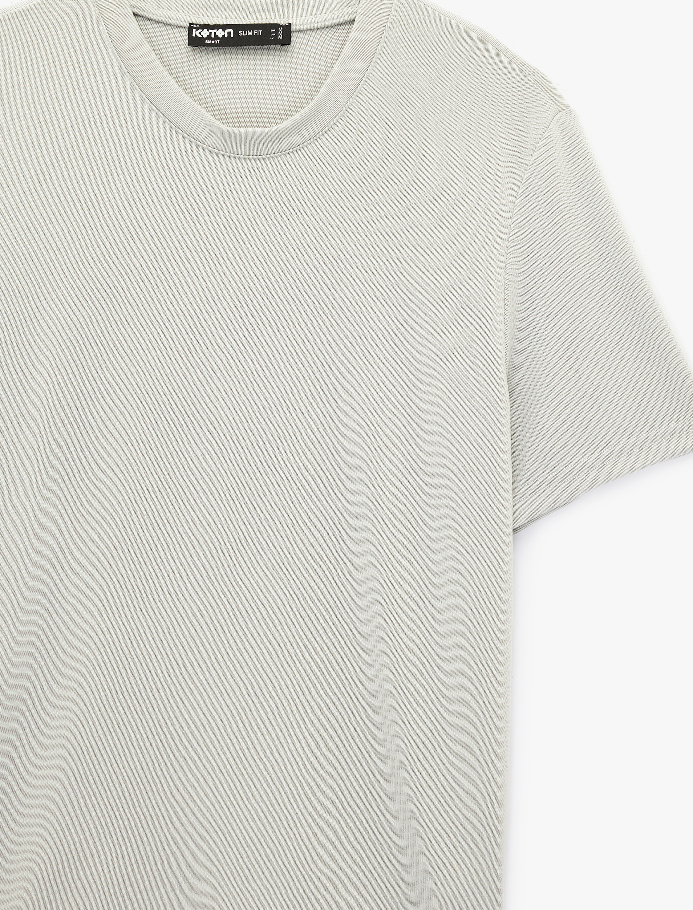   Bisiklet Yaka Viskon Karışımlı Kısa Kollu Basic Slim Fit Tişört