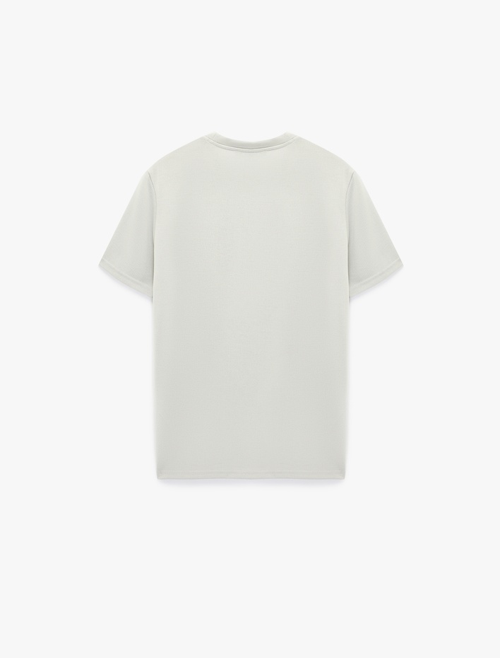  Bisiklet Yaka Viskon Karışımlı Kısa Kollu Basic Slim Fit Tişört