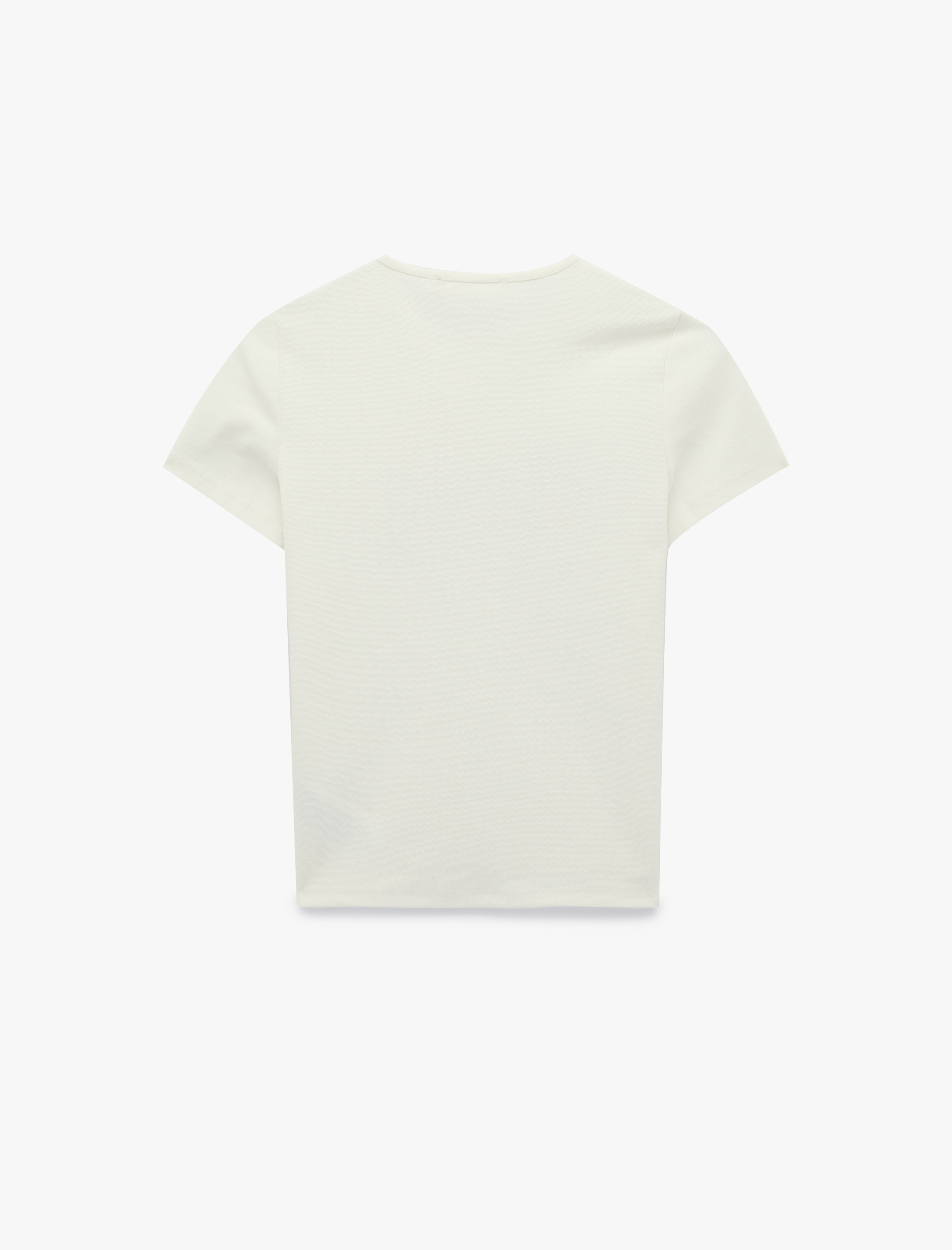   Pamuklu Slim Fit Kısa Kollu Bisiklet Yaka Meyve Baskılı Tişört