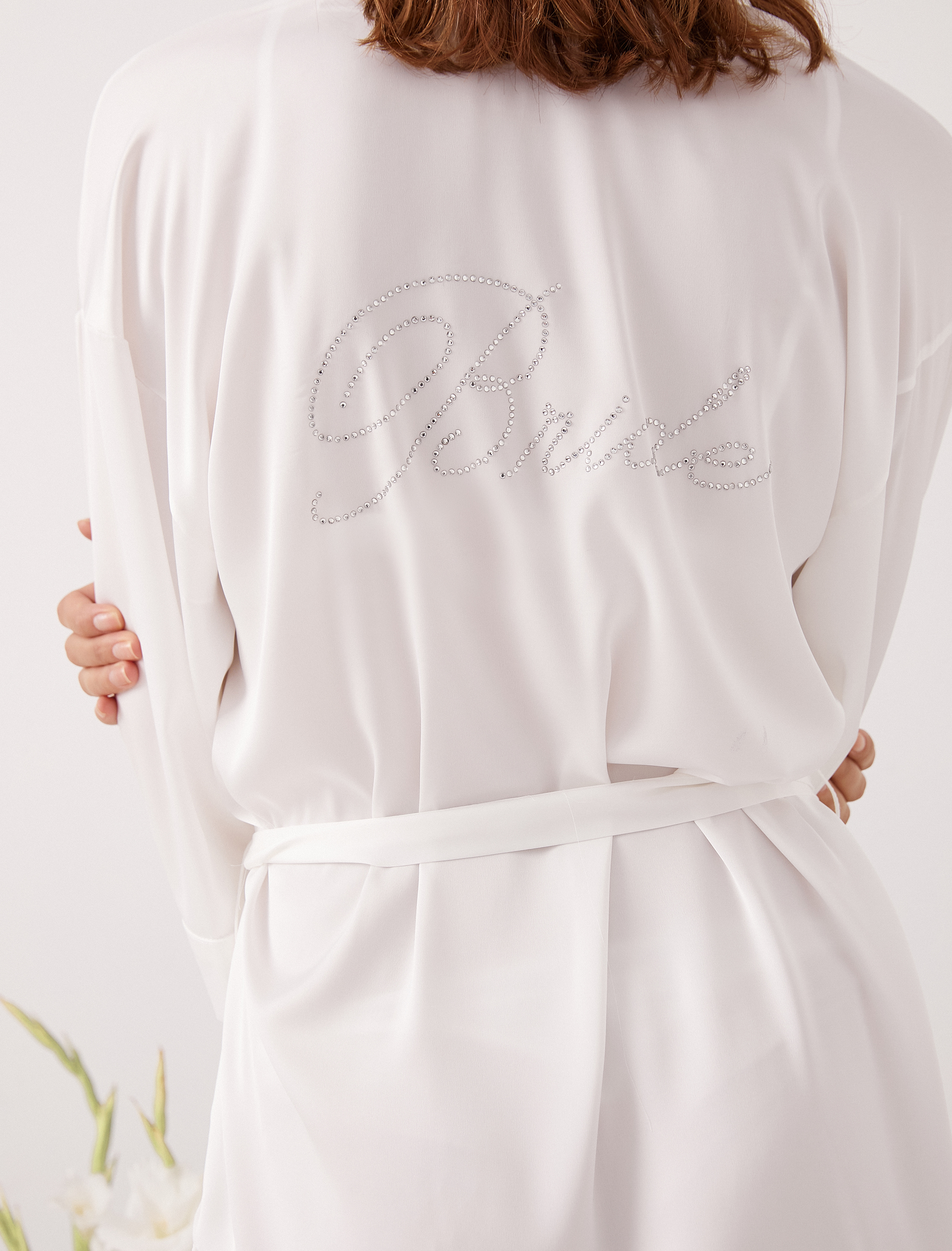   Bridal Saten Sabahlık Kuşaklı