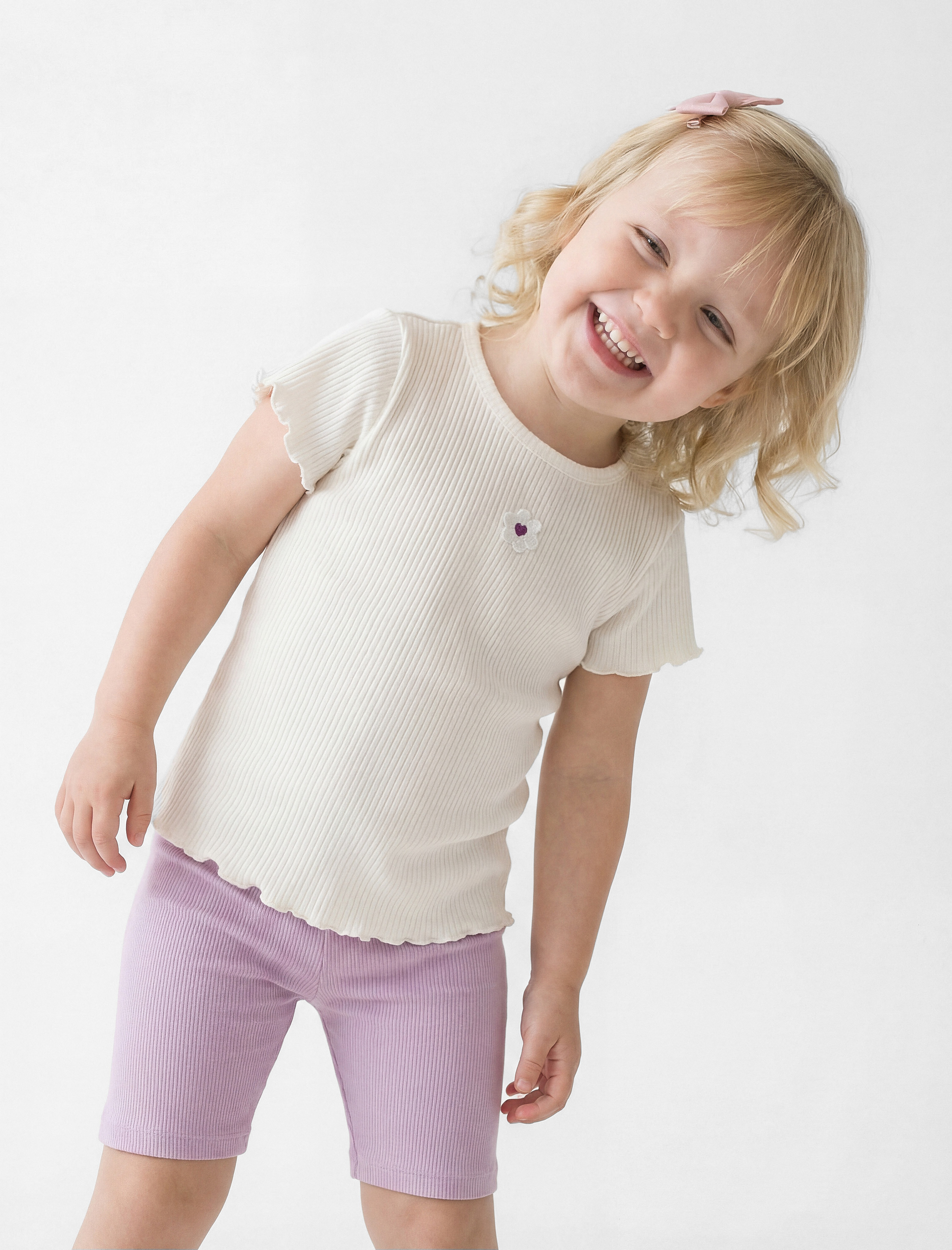  Kız Bebek Pamuklu Beli Lastikli Basic Tayt