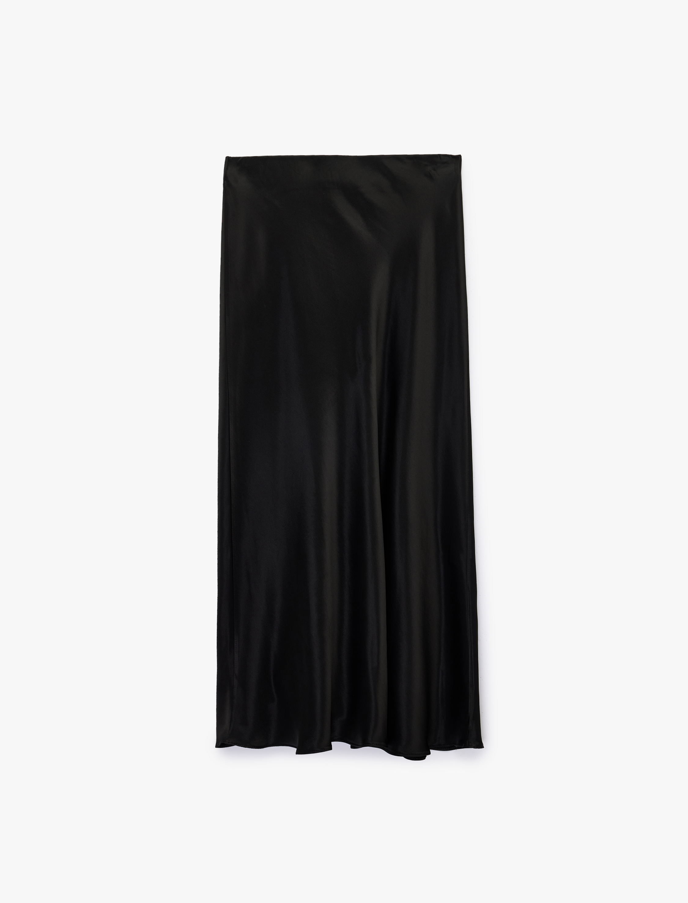   Balık Kesim Midi Saten Etek